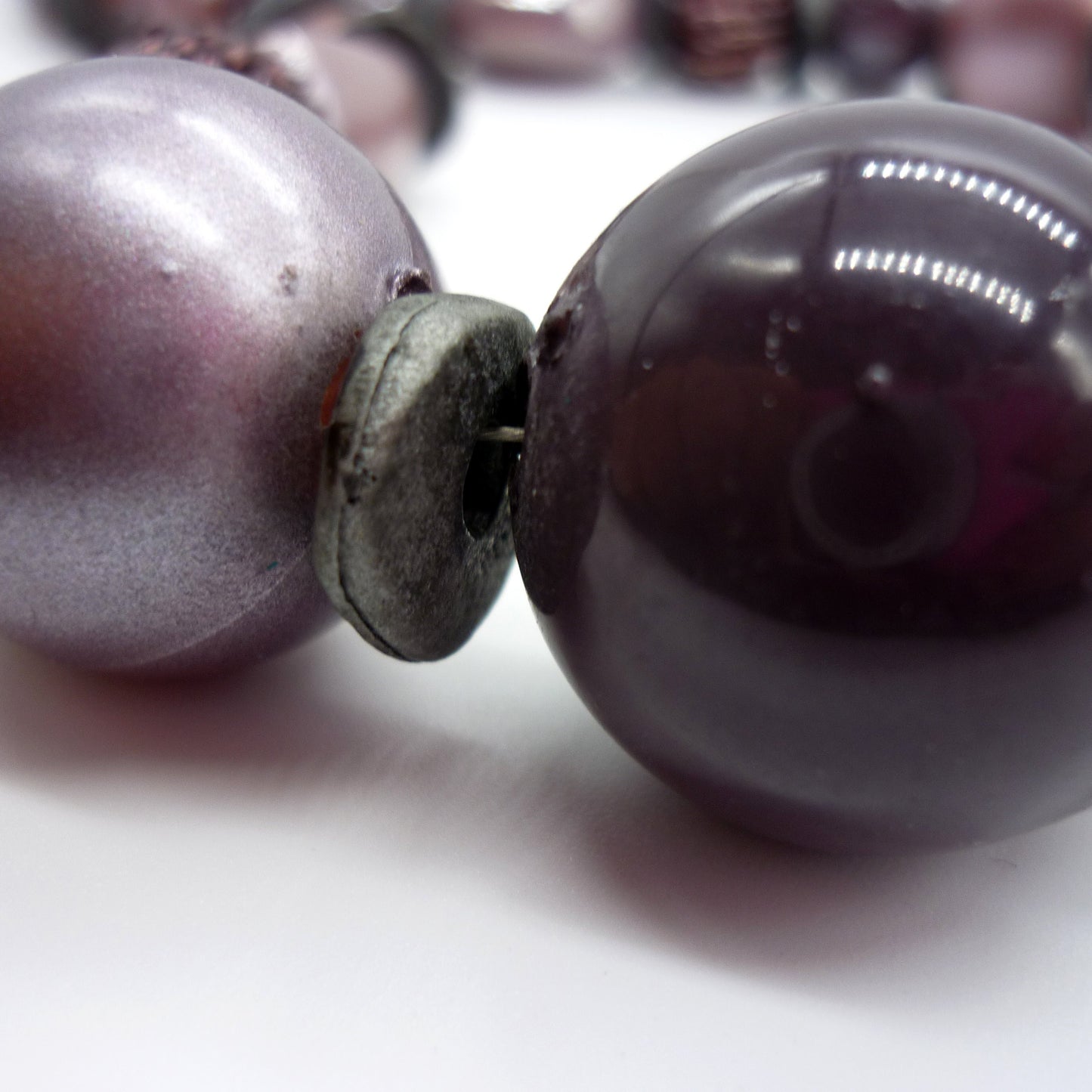Chunky Purple Beaded Necklace