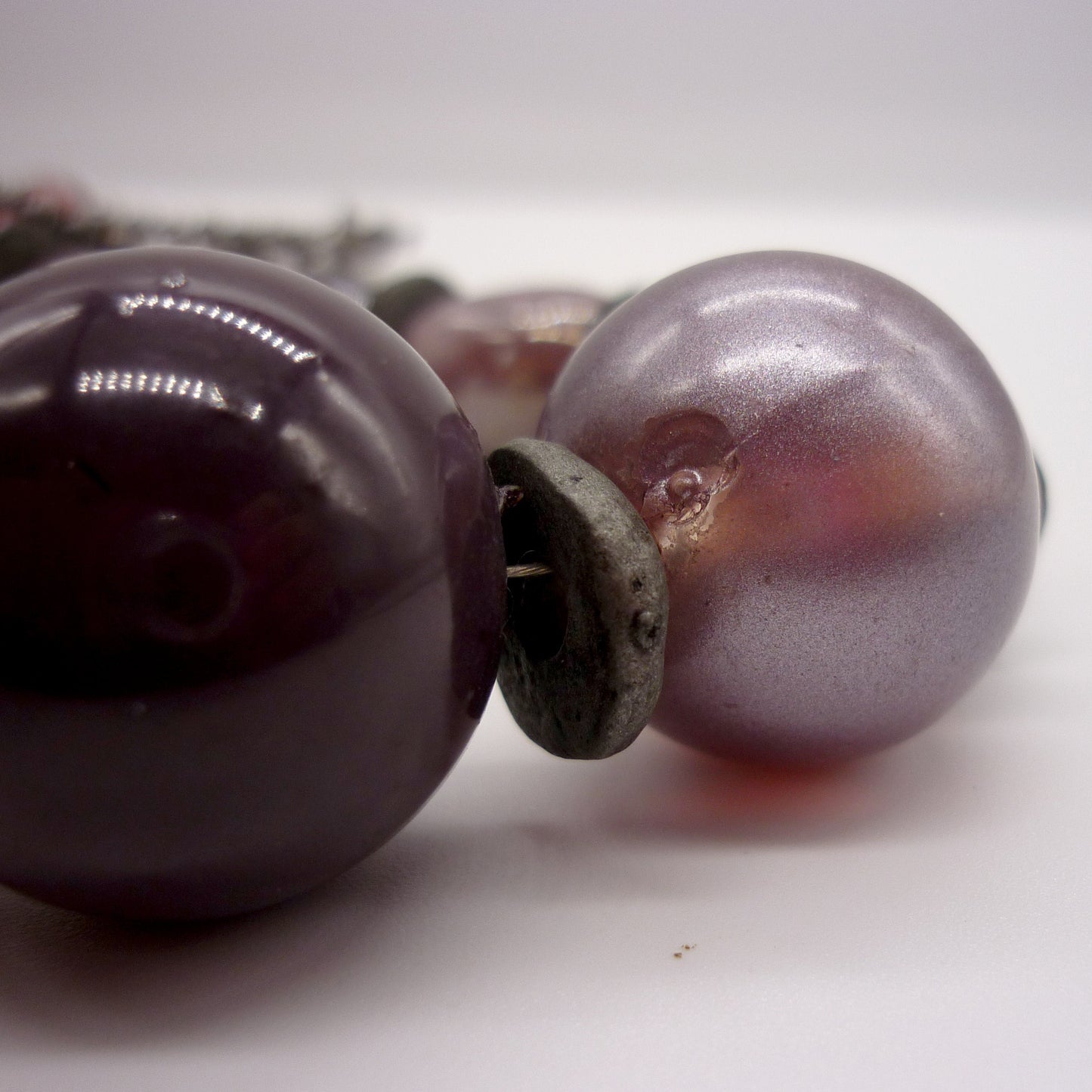 Chunky Purple Beaded Necklace