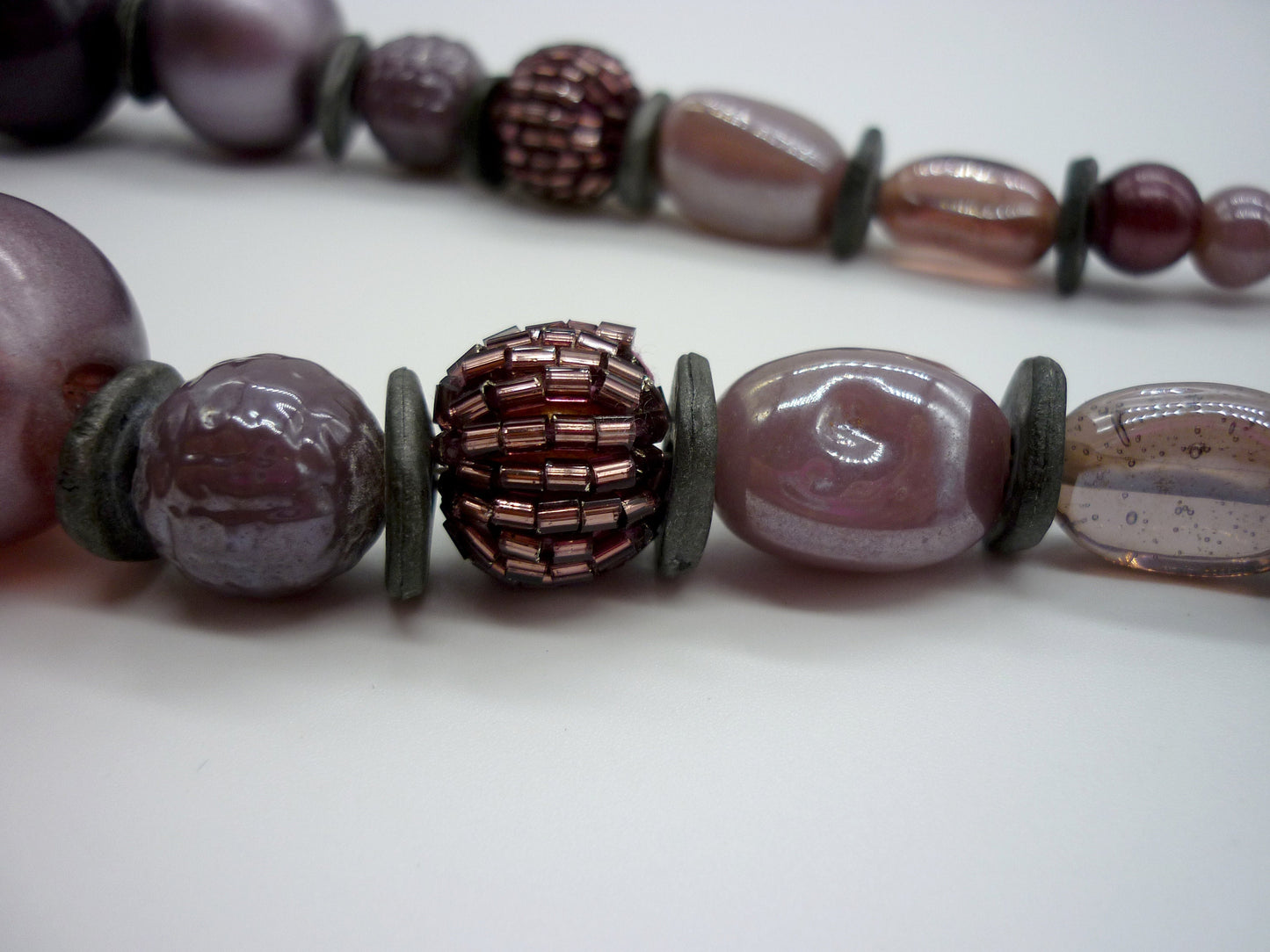 Chunky Purple Beaded Necklace