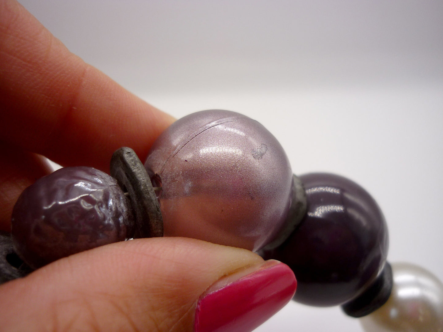 Chunky Purple Beaded Necklace