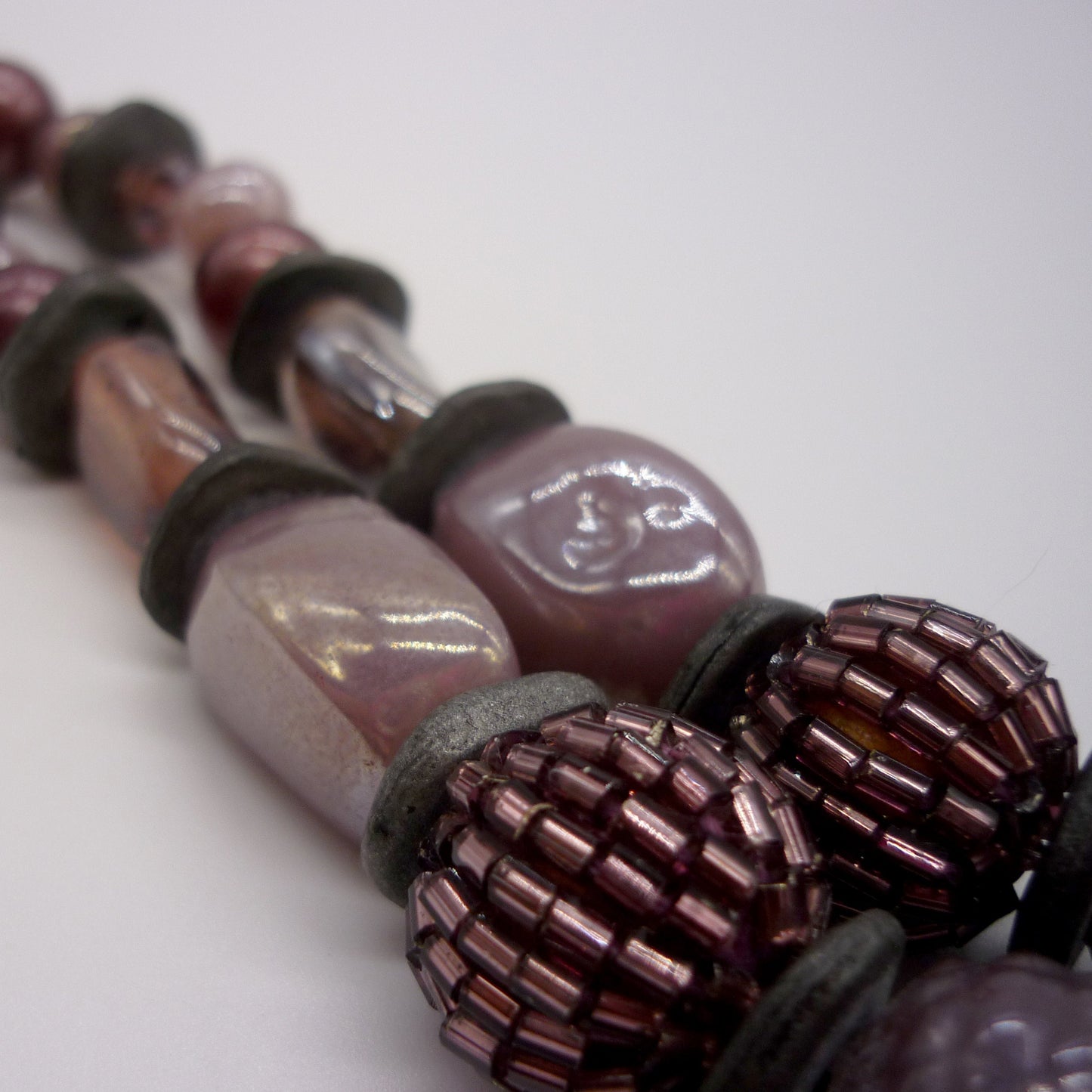 Chunky Purple Beaded Necklace