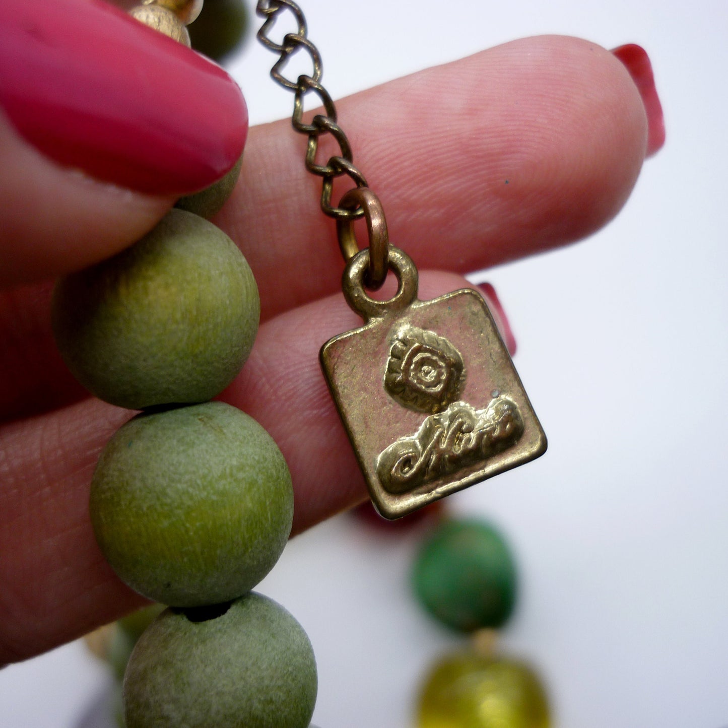 Chunky Colourful Wooden and Plastic Beaded Necklace