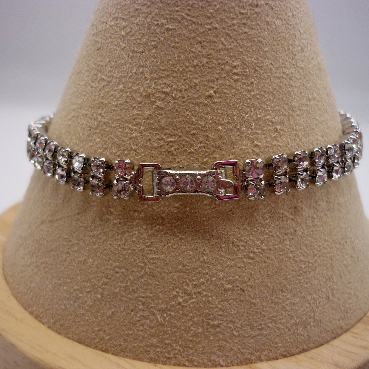 Vintage Diamante Bracelet, Clear Rhinestone Jewellery