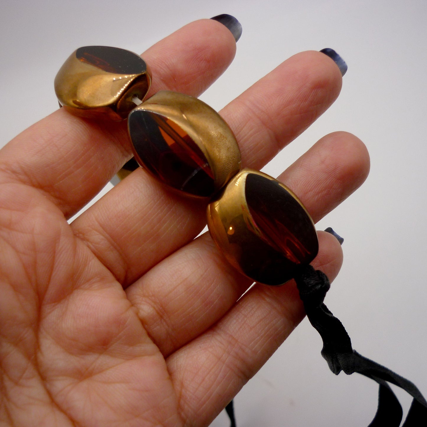 Bead and Ribbon Bracelet or Choker