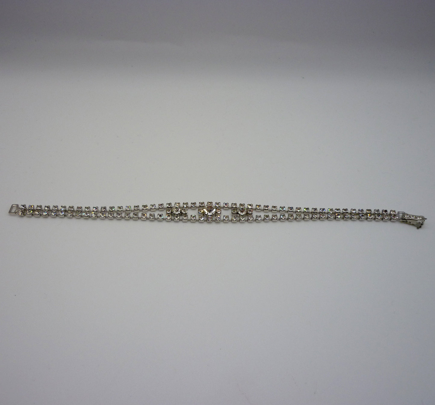 Vintage Diamante Bracelet, Clear Rhinestone Jewellery
