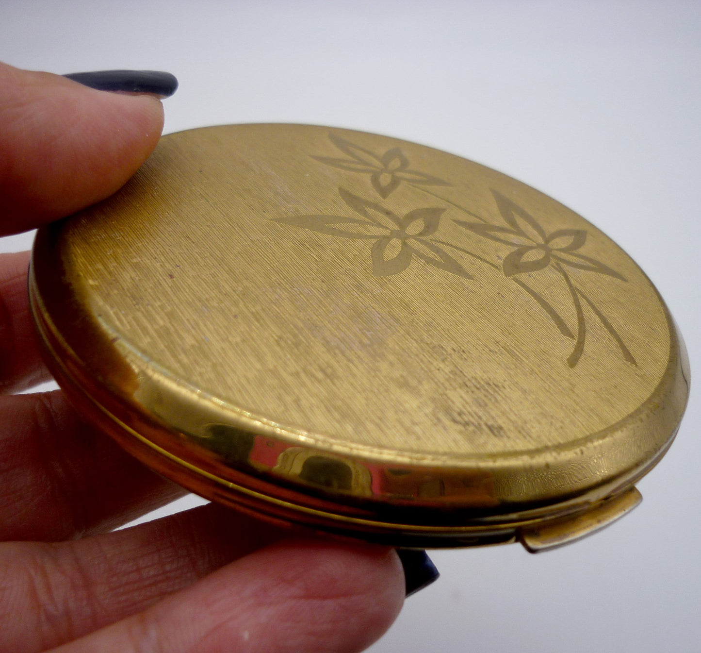 Vintage Stratton Powder Compact, Gold Pocket Mirror