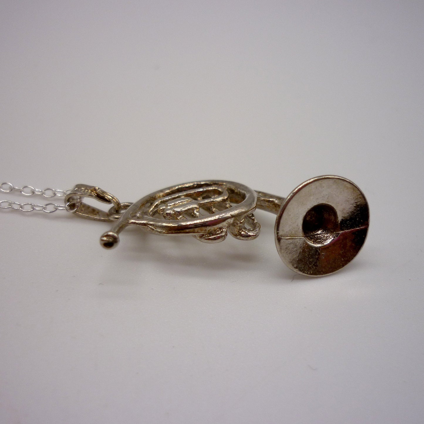 Vintage French Horn Charm Necklace
