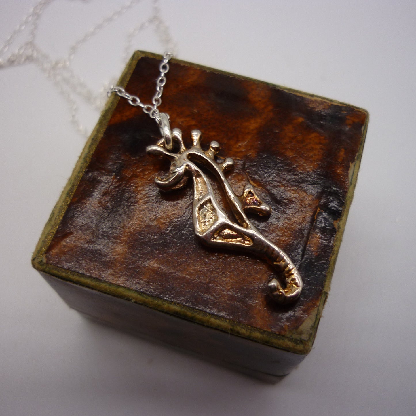 Vintage Silver Seahorse Charm Necklace