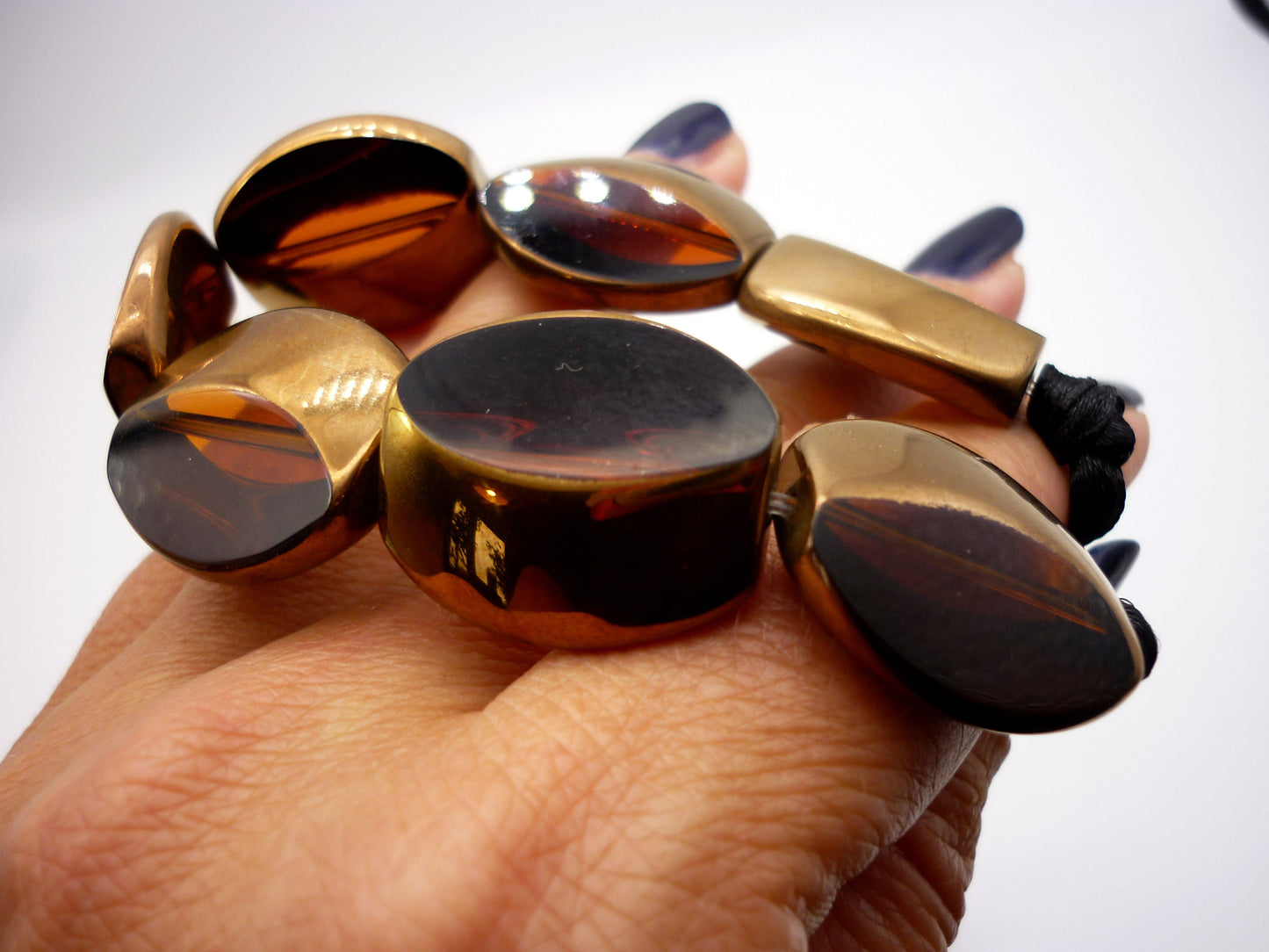 Bead and Ribbon Bracelet or Choker