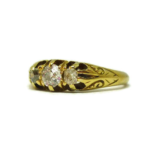 Antique Old Cut Diamond Ring Size 5.75