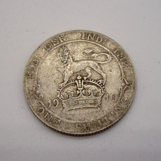 1910 Silver Shilling Coin: George VI Old English Currency