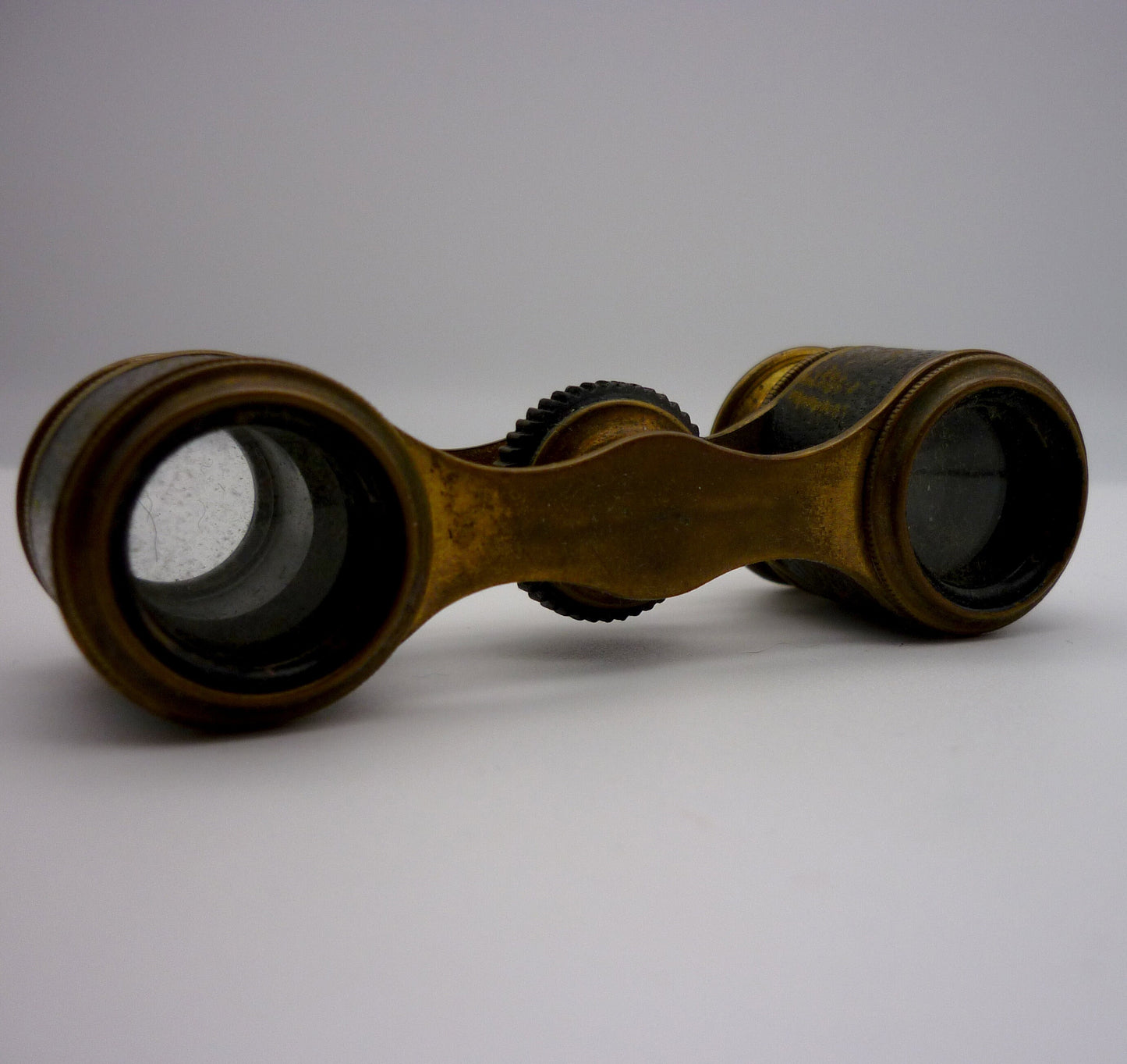 French Edwardian Opera Glasses in Antique Leather Case