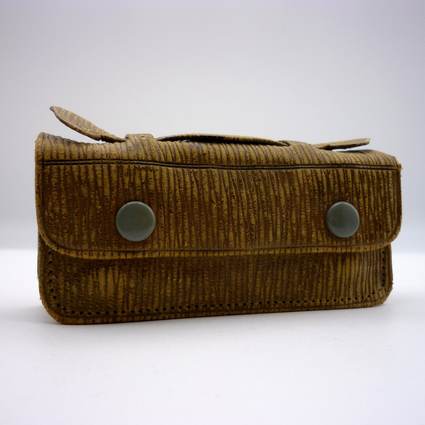 French Edwardian Opera Glasses in Antique Leather Case