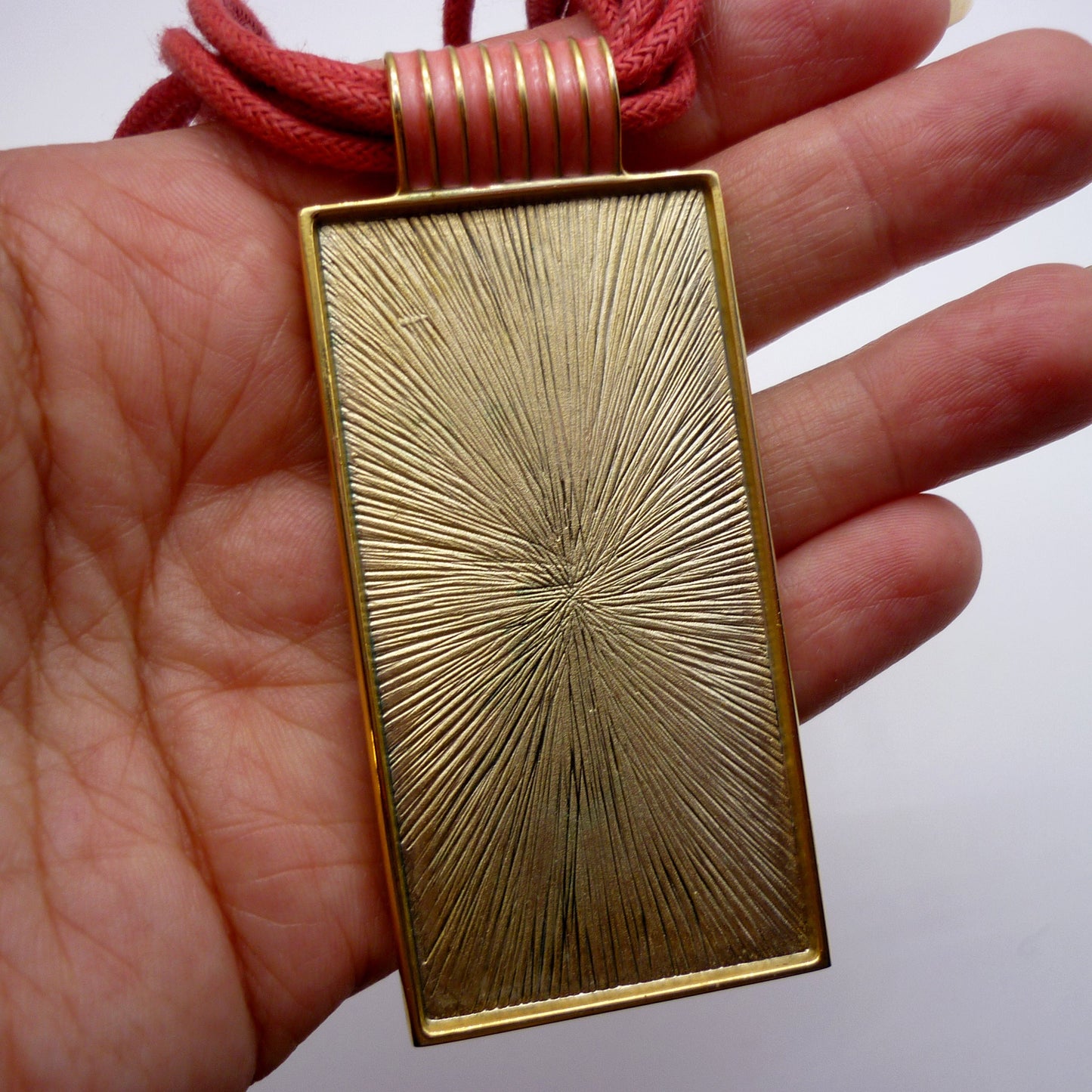 Geometric Gold Tone Pendant Necklace & Earring Set