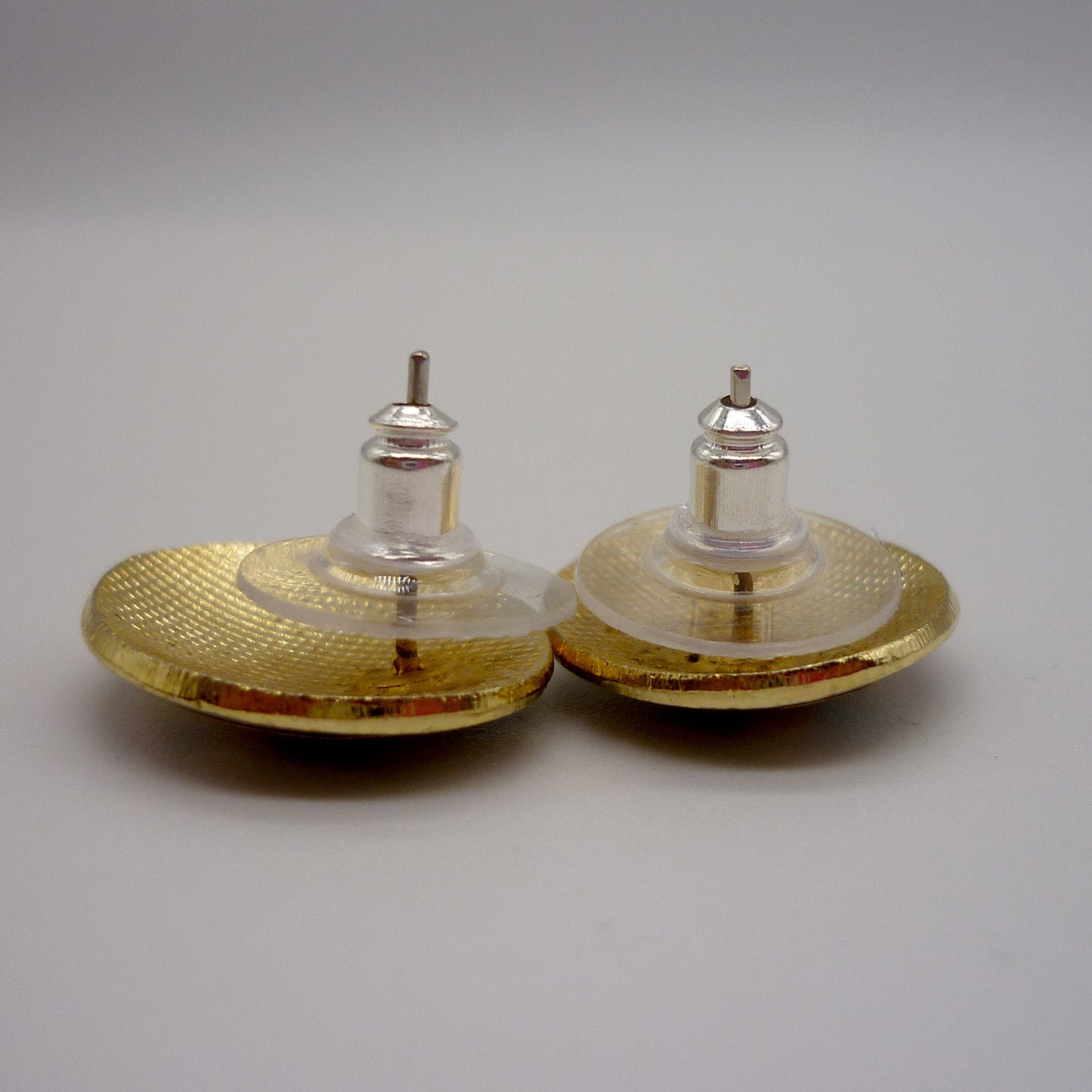 Vintage Cloisonne Enamel Iris Earrings