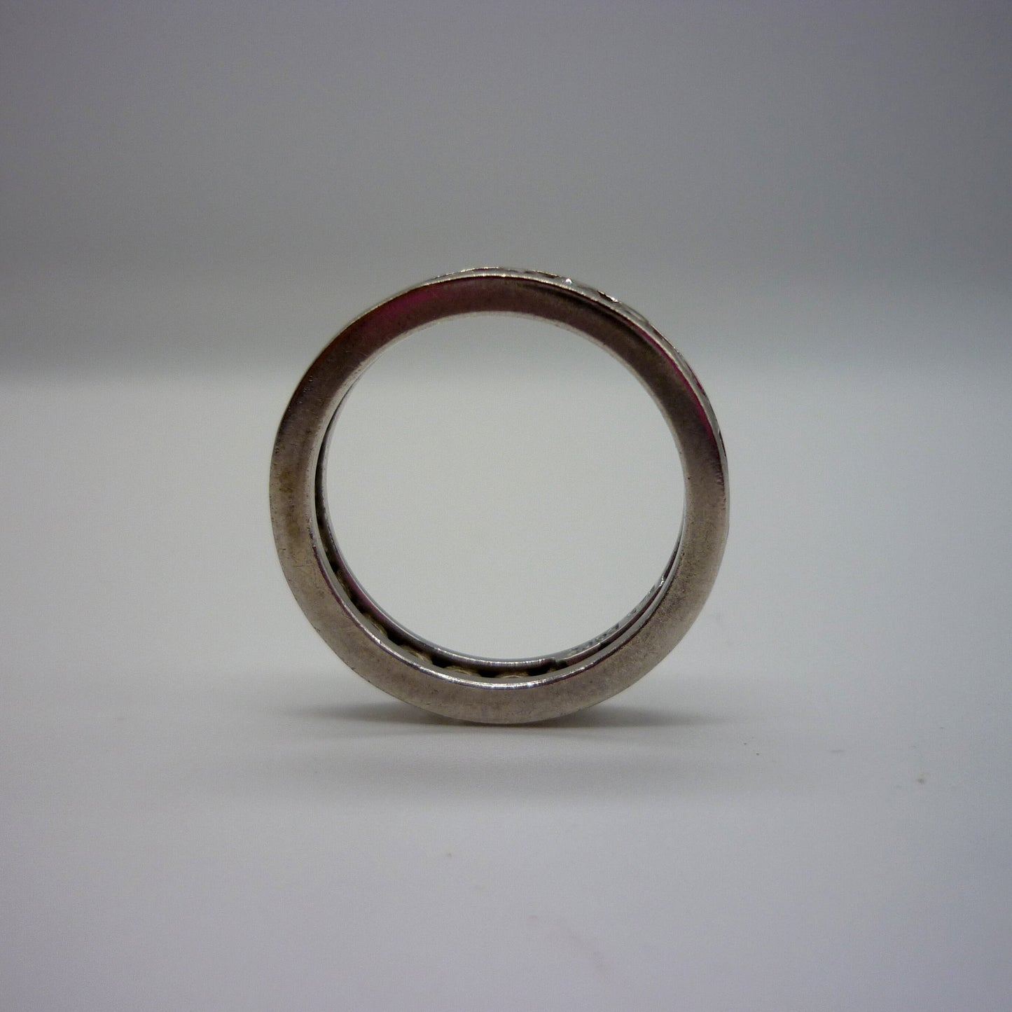 Silver and CZ Stacking Band Size 7.25