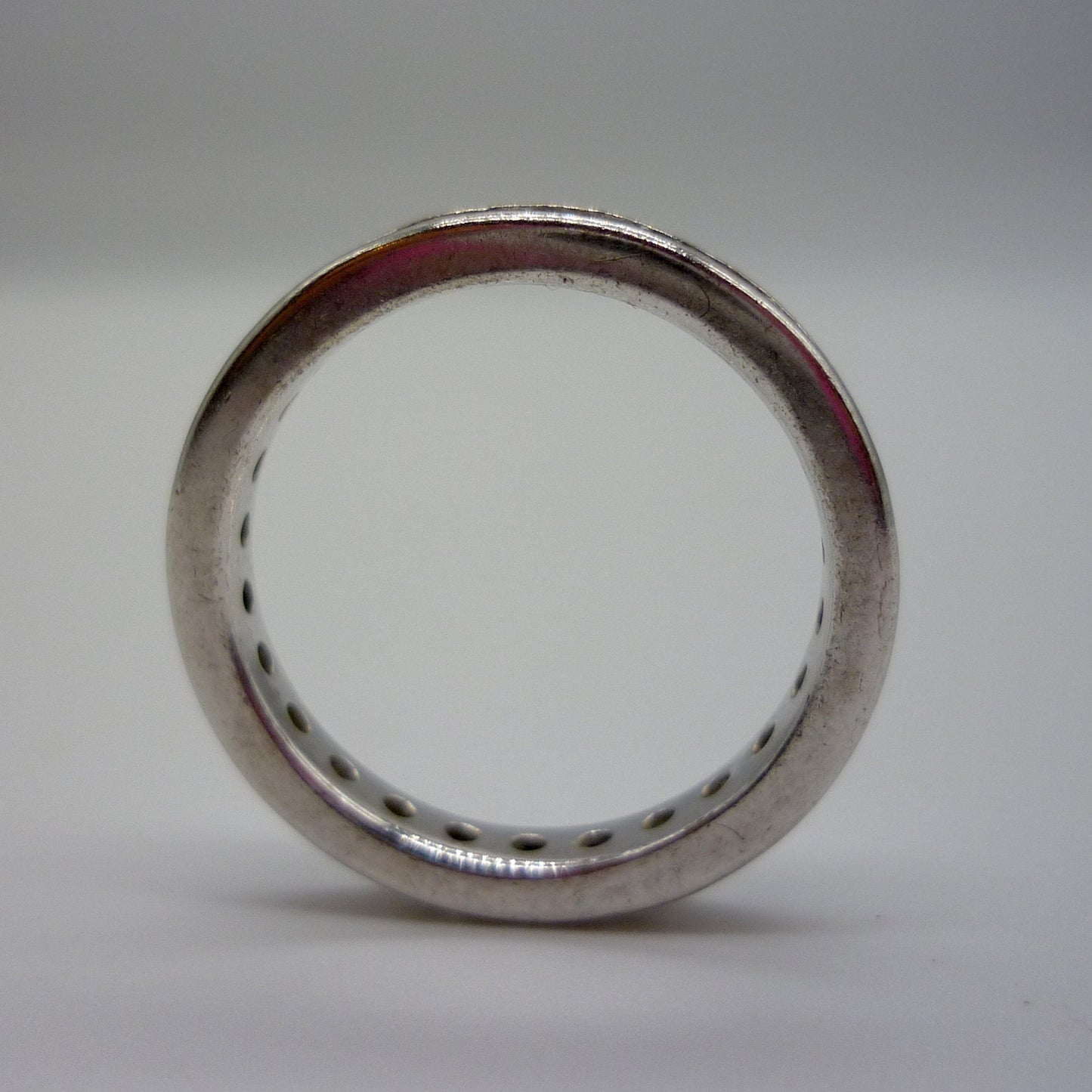 Silver and CZ Stacking Band Size 6.5