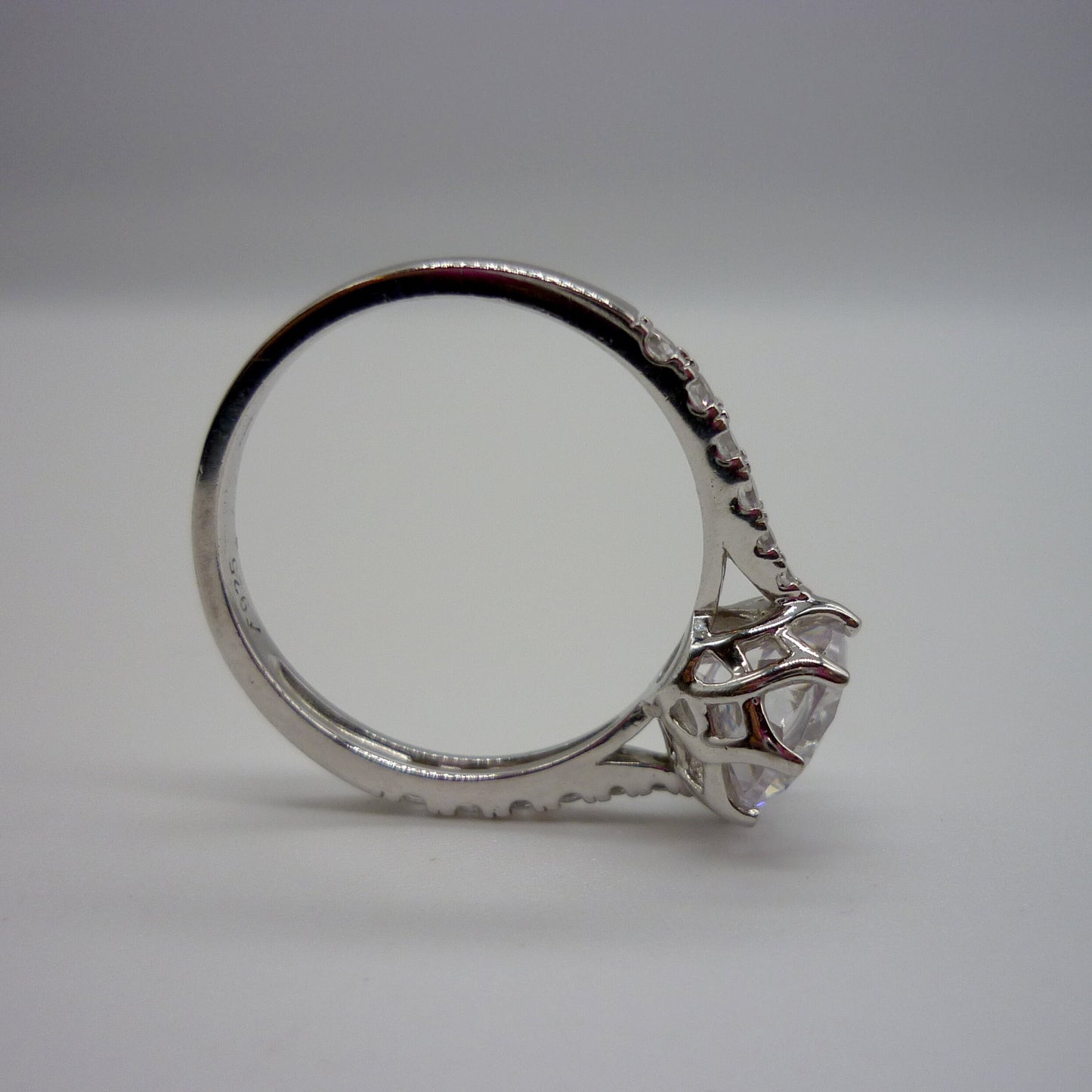 Simulated Diamond Solitaire Ring Size 6.75