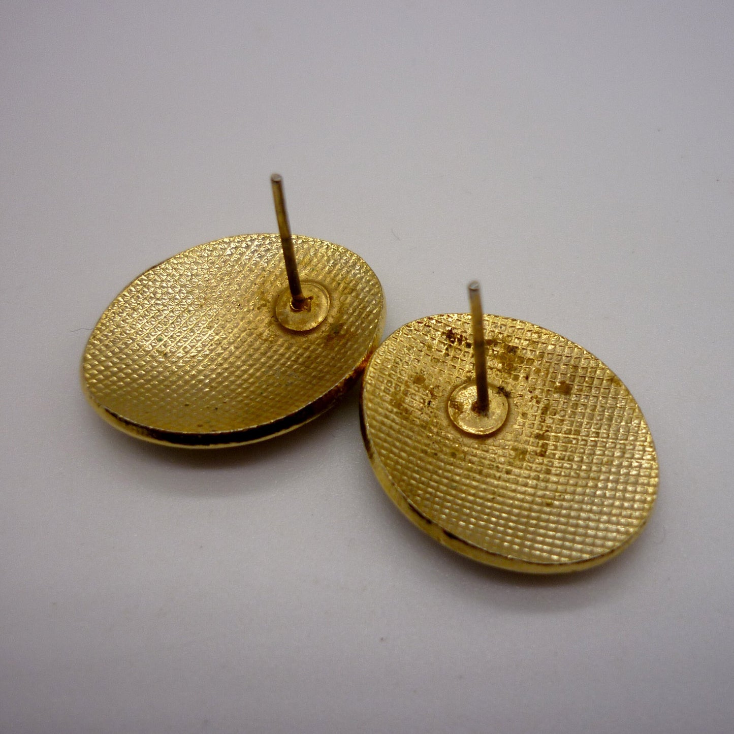 Vintage Cloisonne Enamel Iris Earrings