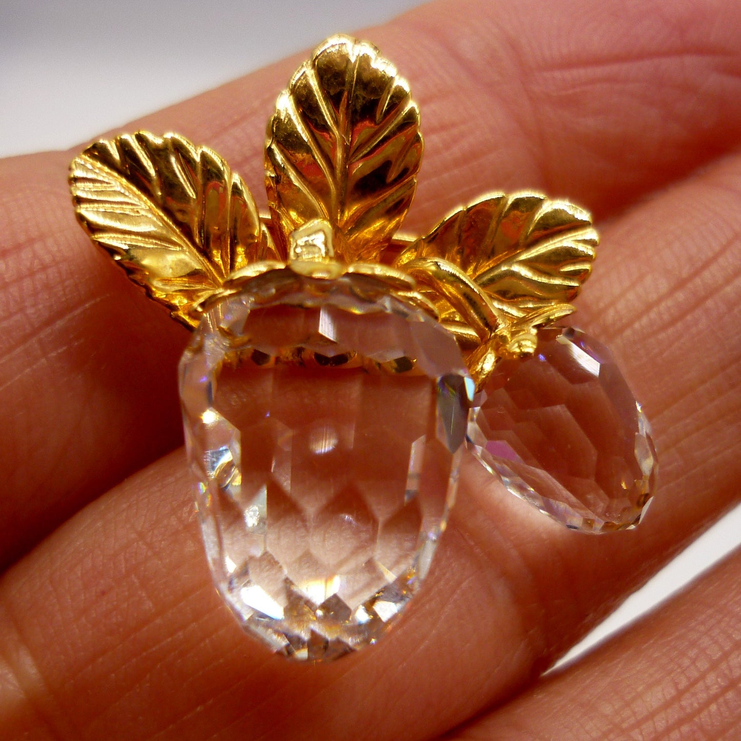 Vintage Swarovski Crystal Memories Strawberry Brooch