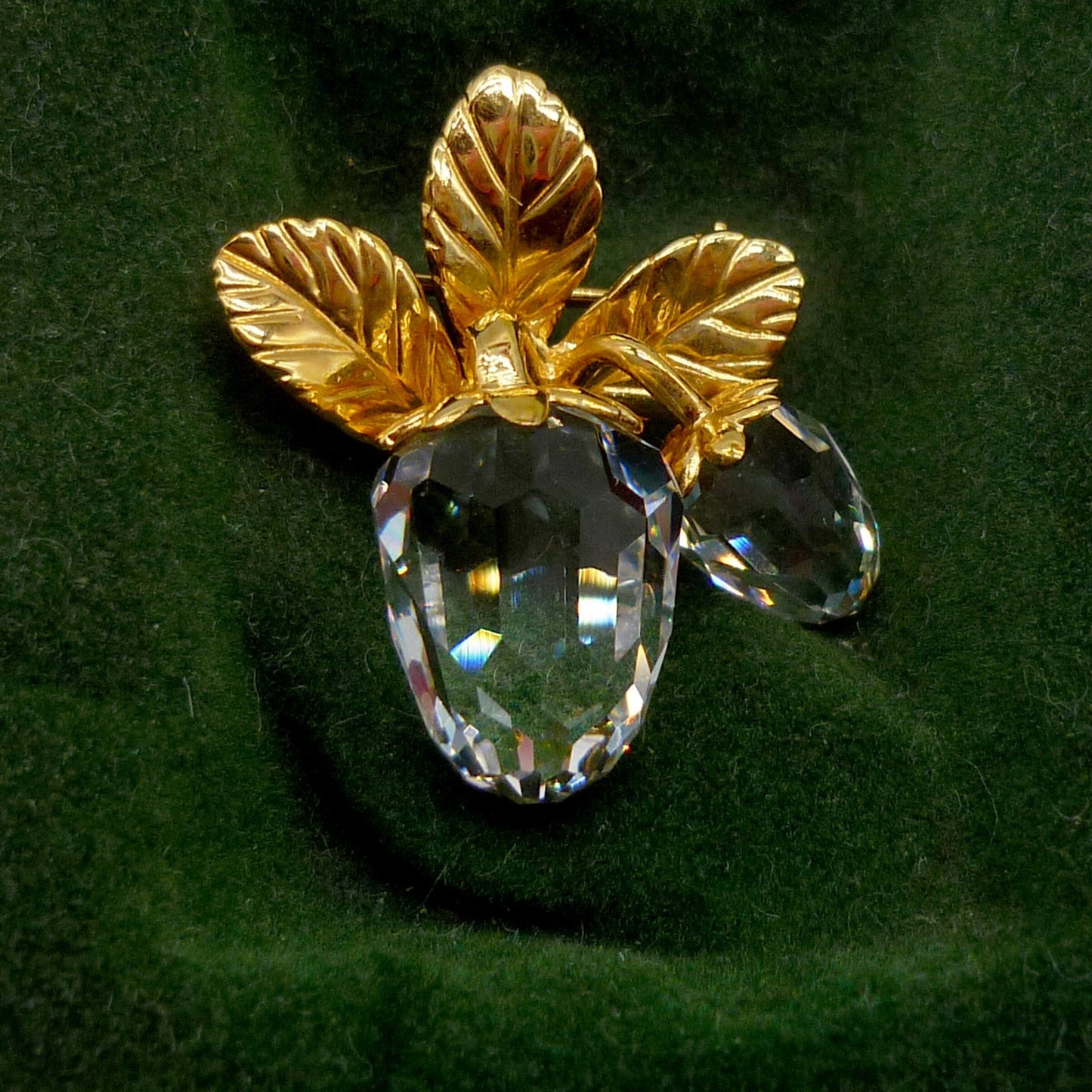 Vintage Swarovski Crystal Memories Strawberry Brooch