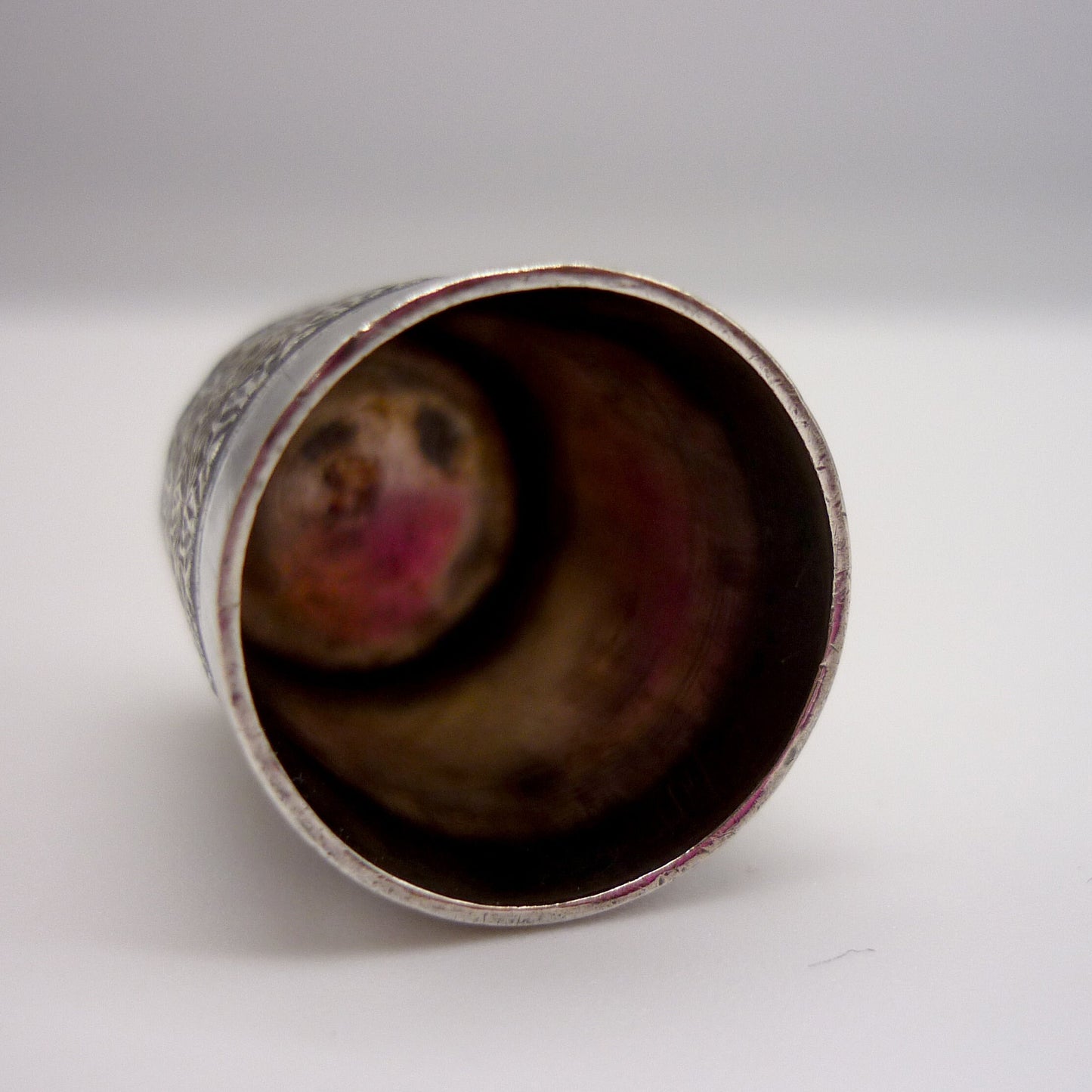 Antique Silver Plated Dorcas Size 6 Thimble by Charles Horner with Floral Daisy Pattern