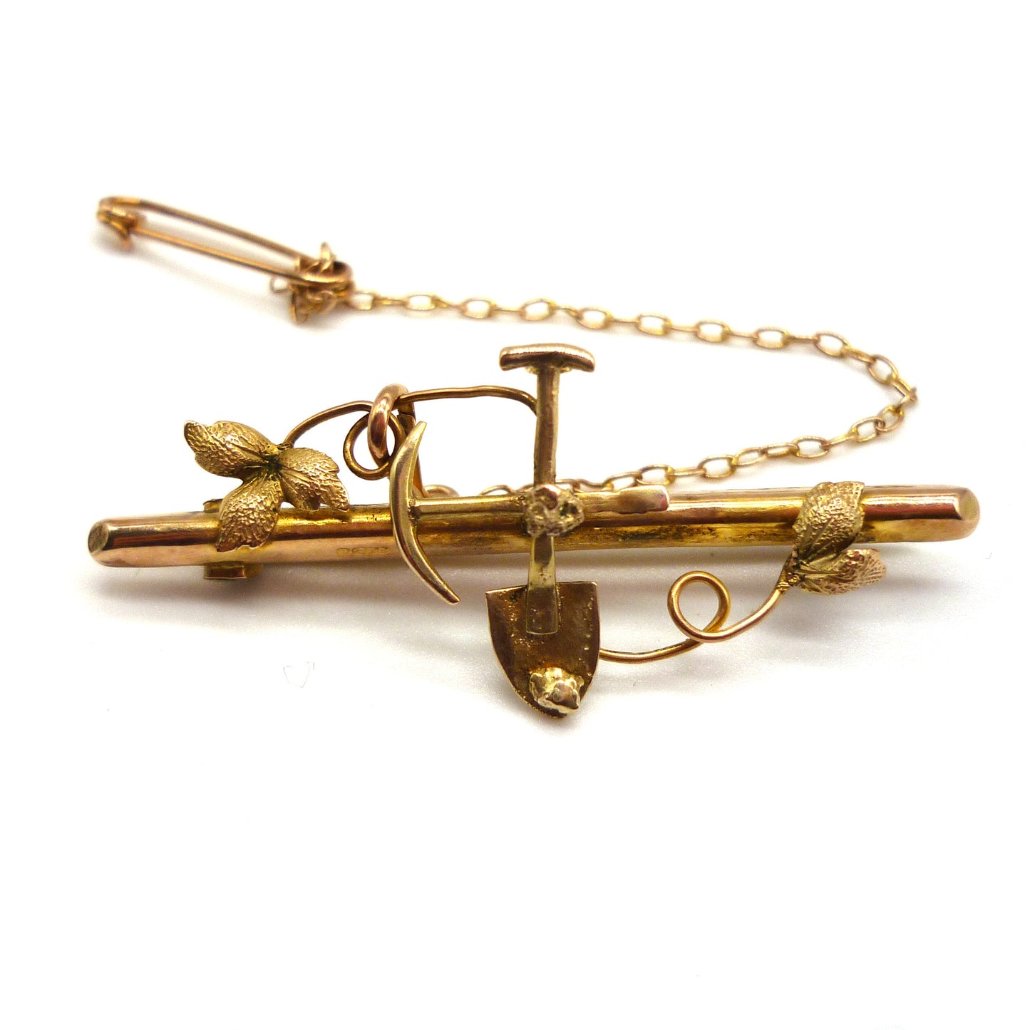 Edwardian Bar Brooch, Antique Gold Rush Jewellery
