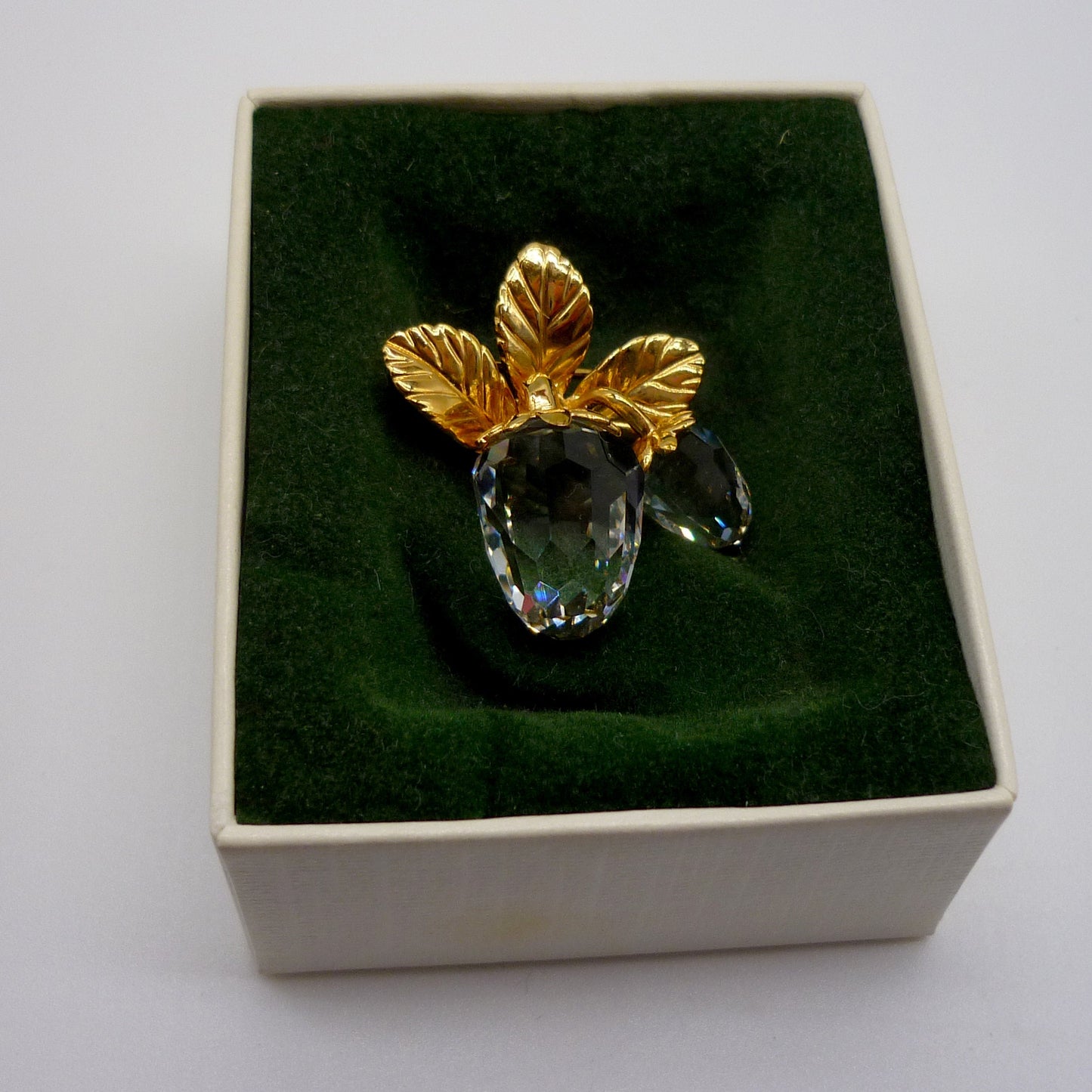 Vintage Swarovski Crystal Memories Strawberry Brooch