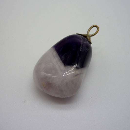 Vintage Opaque Amethyst Quartz Crystal Pendant