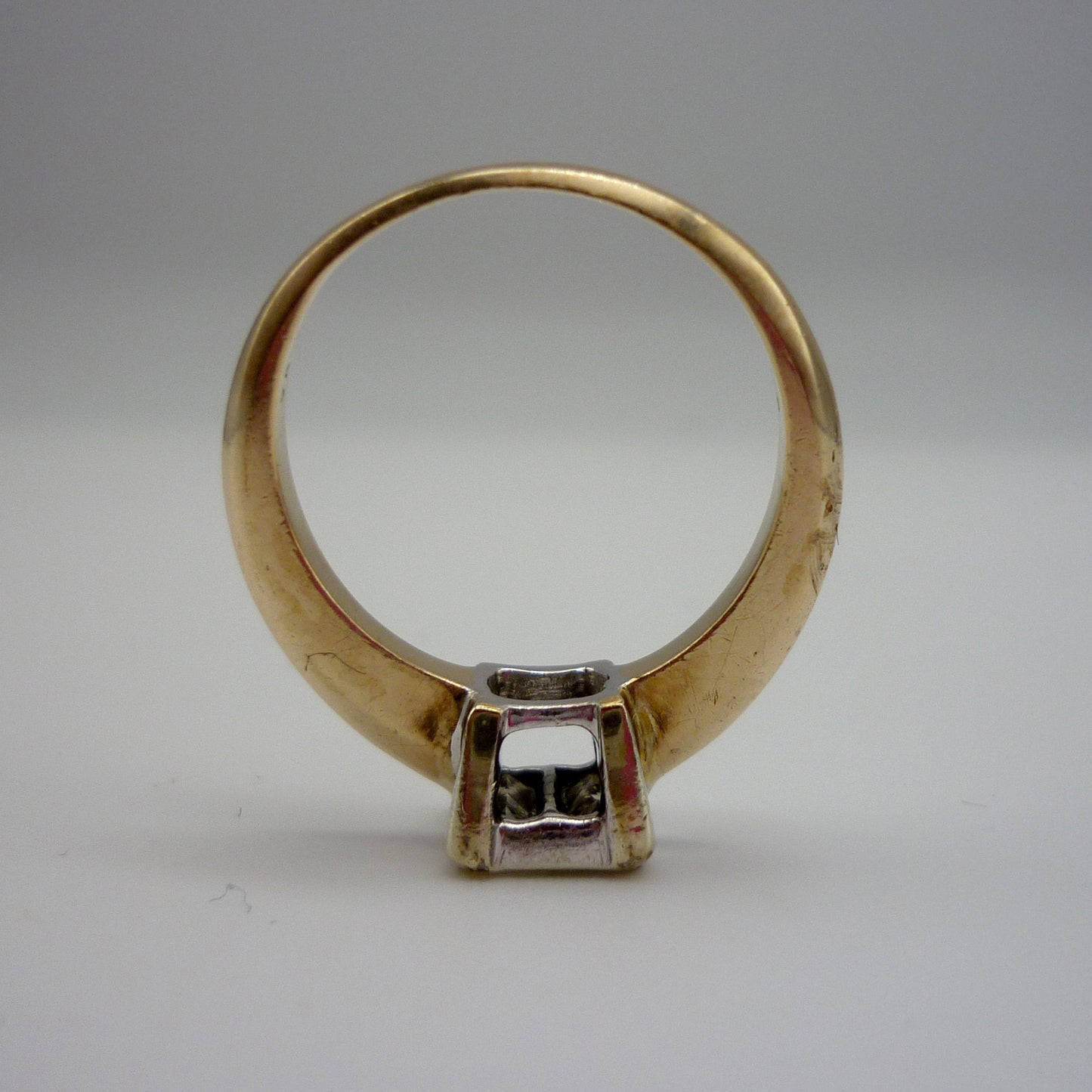 Vintage Princess Cut Diamond Ring: 9ct Gold Band, Size 5.75