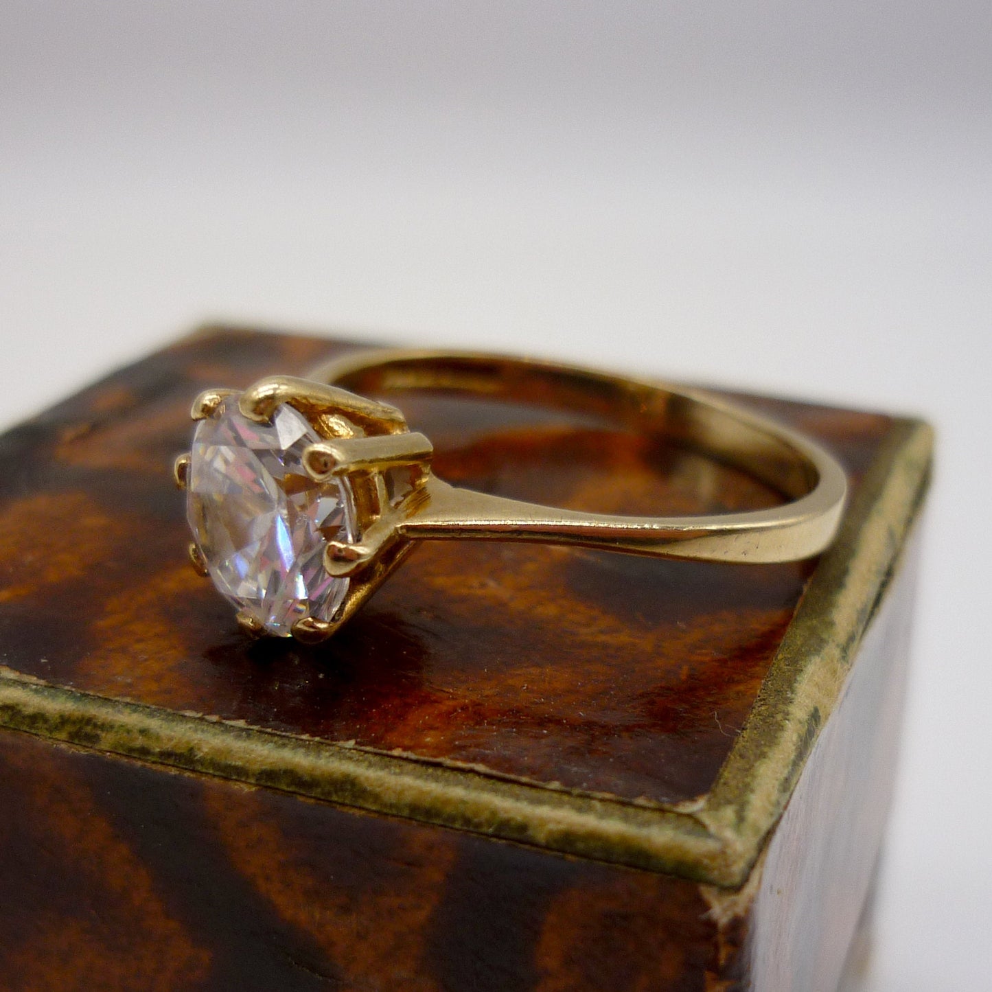 Cubic Zirconia Solitaire Ring Size 6.75