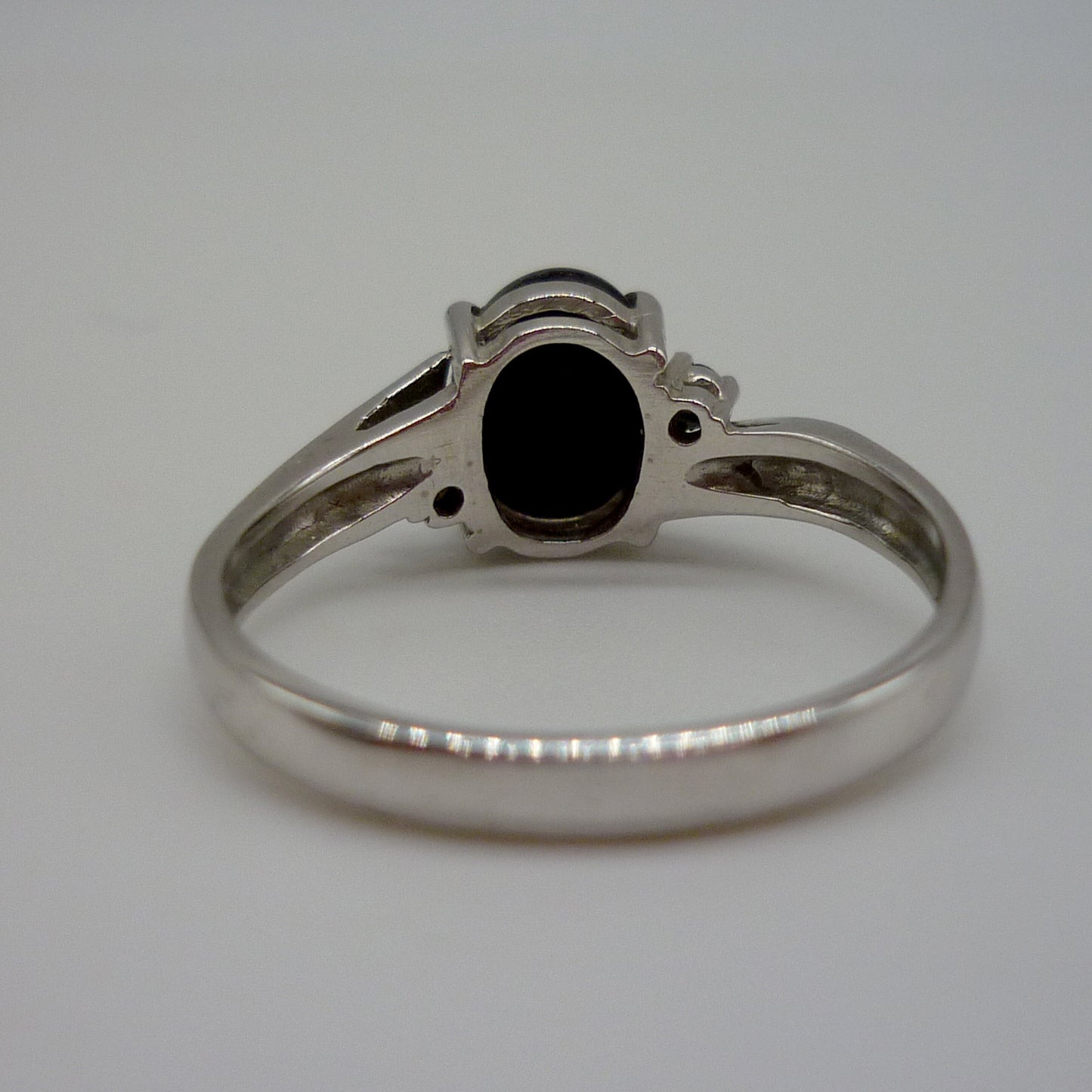 Vintage 14k White Gold Opal Triplet Ring Size 6.75