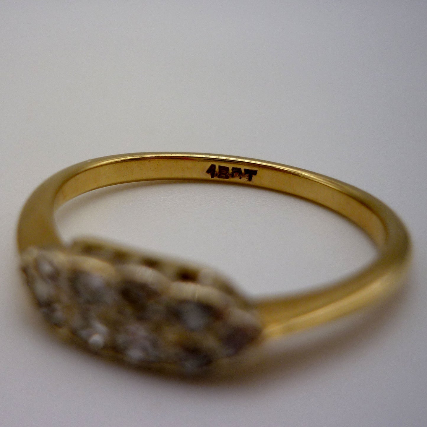 Vintage 18ct Diamond Cluster Ring 8.75
