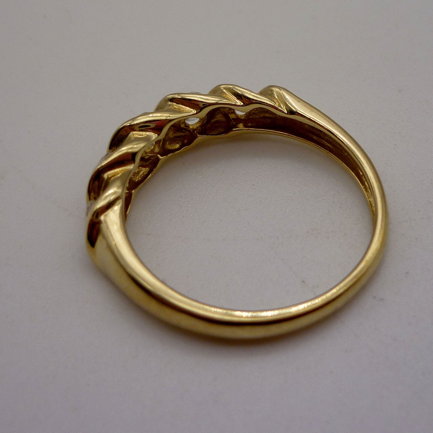 14k Gold Diamonique Ring Size 6.5