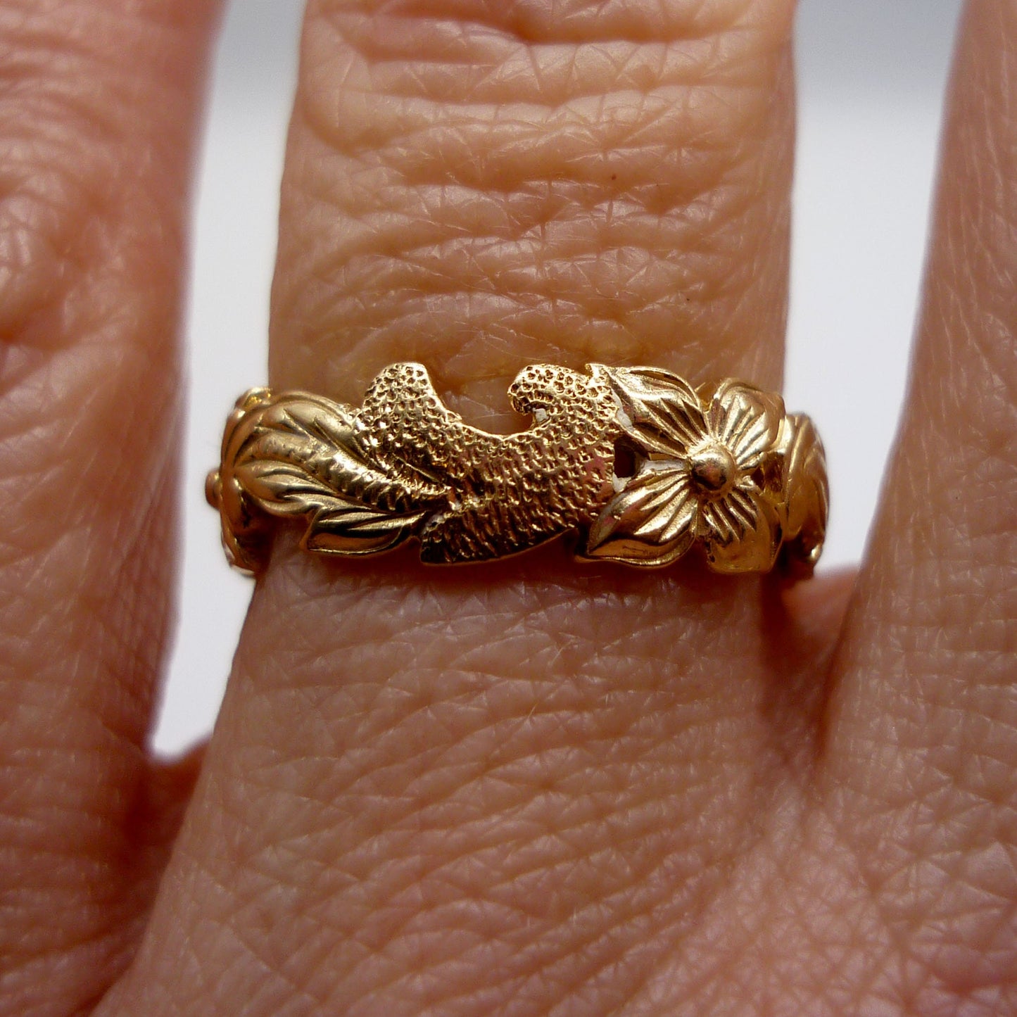 Vintage 14k Hawaiian Gold Wedding Band Size 4.75