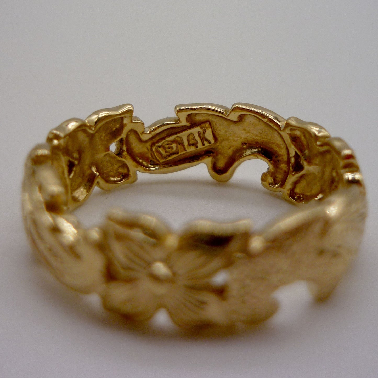 Vintage 14k Hawaiian Gold Wedding Band Size 4.75