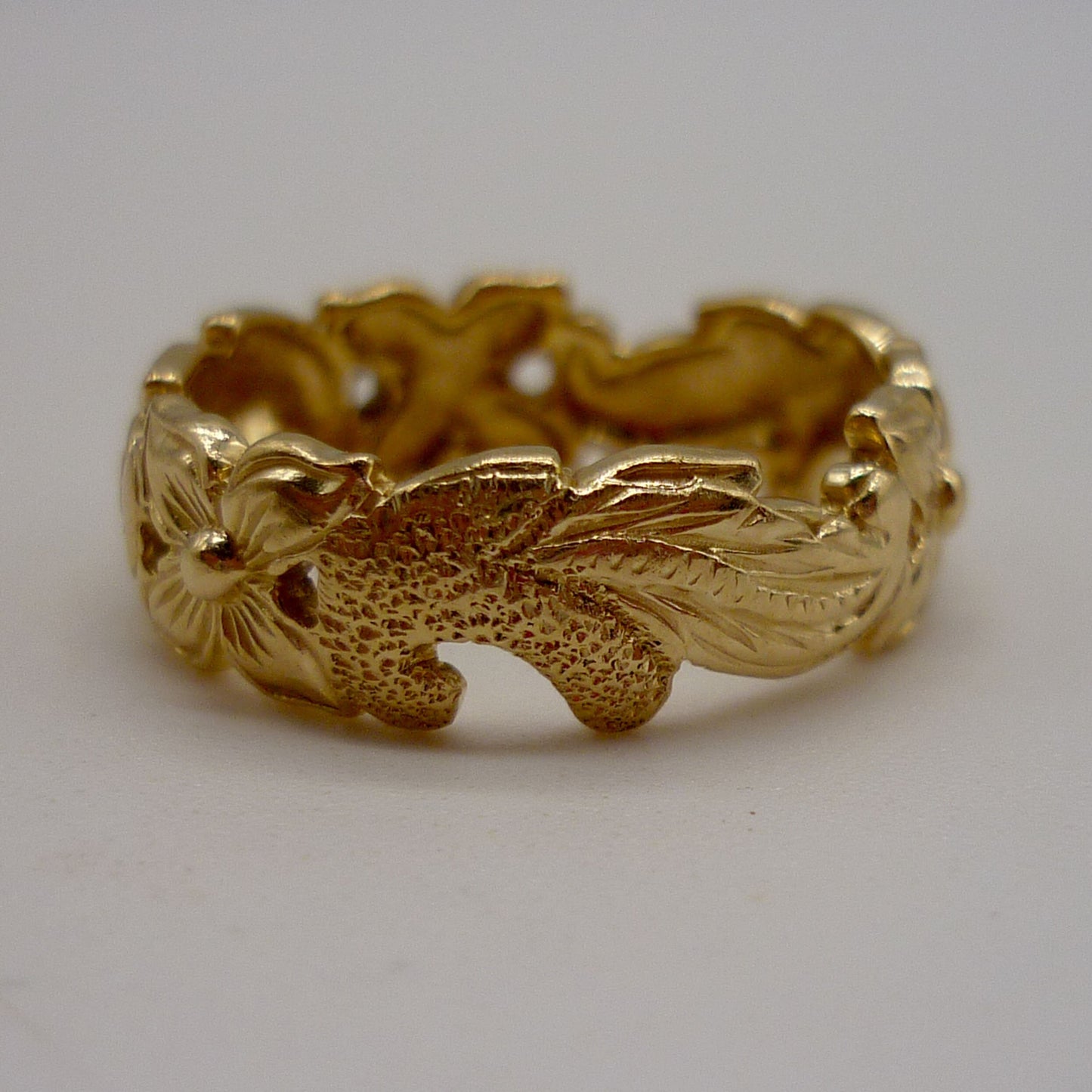 Vintage 14k Hawaiian Gold Wedding Band Size 4.75