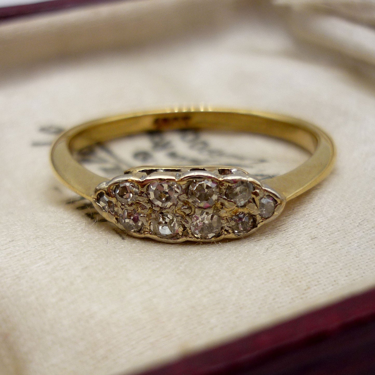 Vintage 18ct Diamond Cluster Ring 8.75