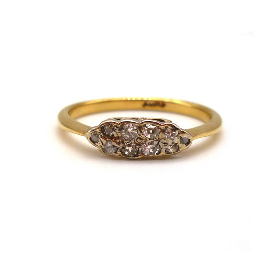 Vintage 18ct Diamond Cluster Ring 8.75
