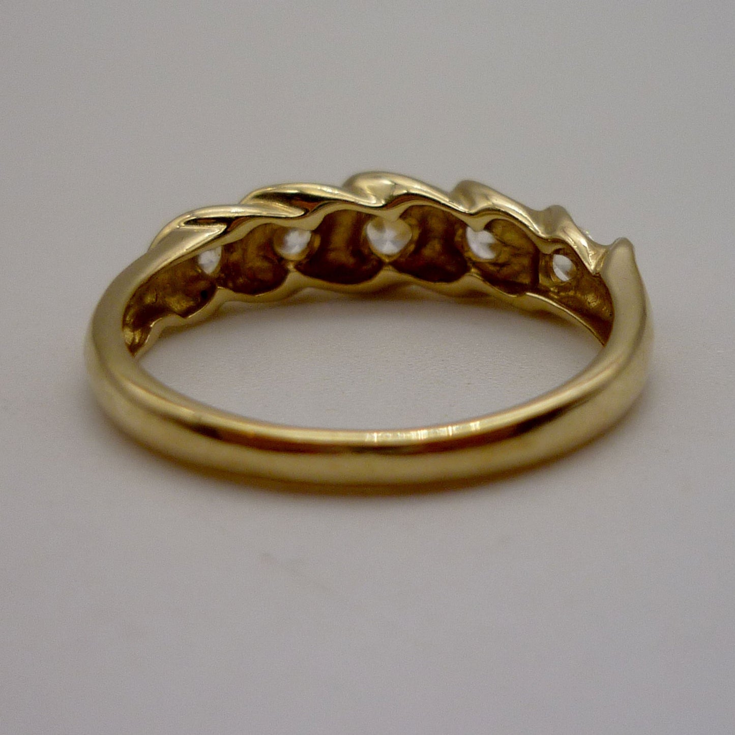 14k Gold Diamonique Ring Size 6.5