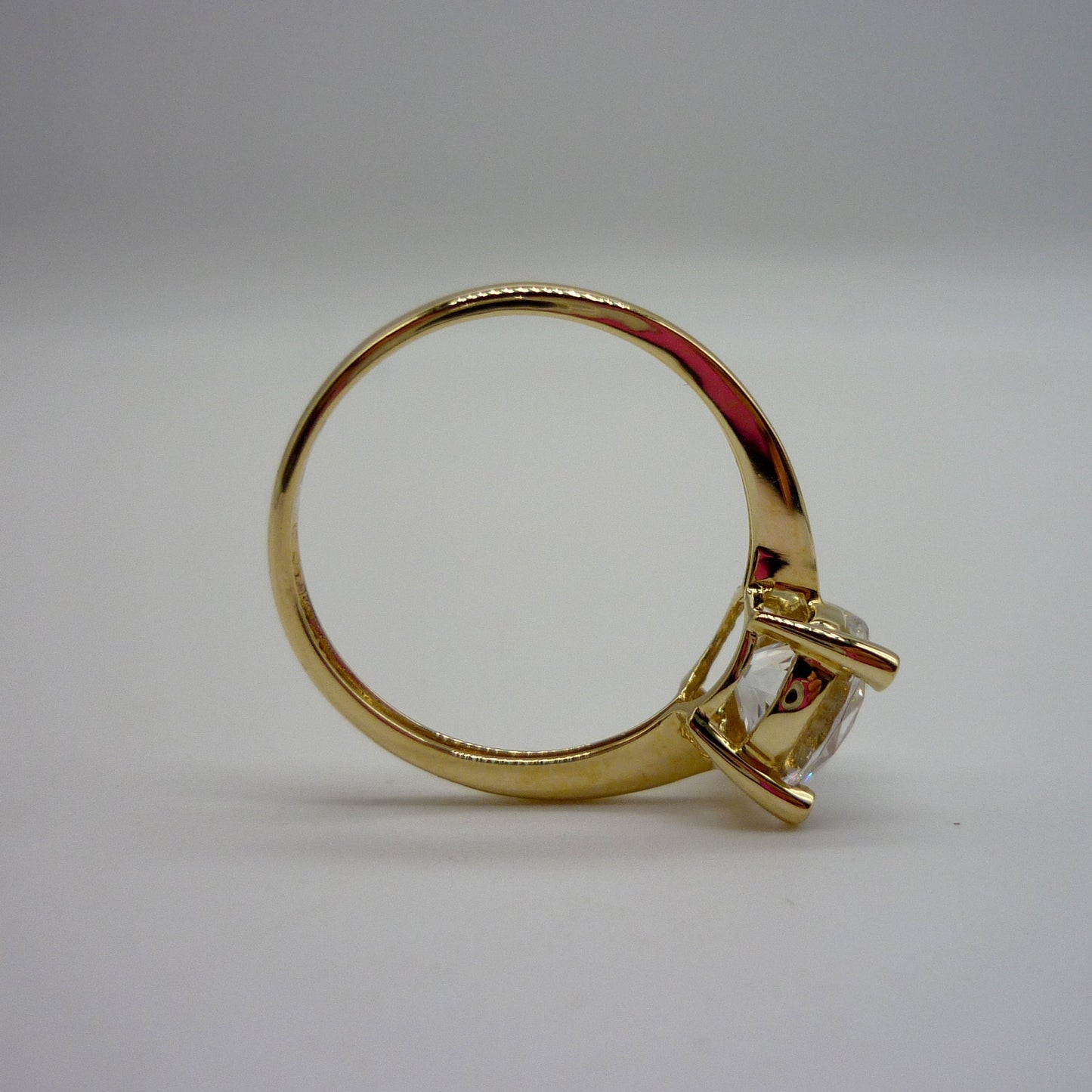 Cubic Zirconia Ring Size 6.5, Simulated Diamond Solitaire