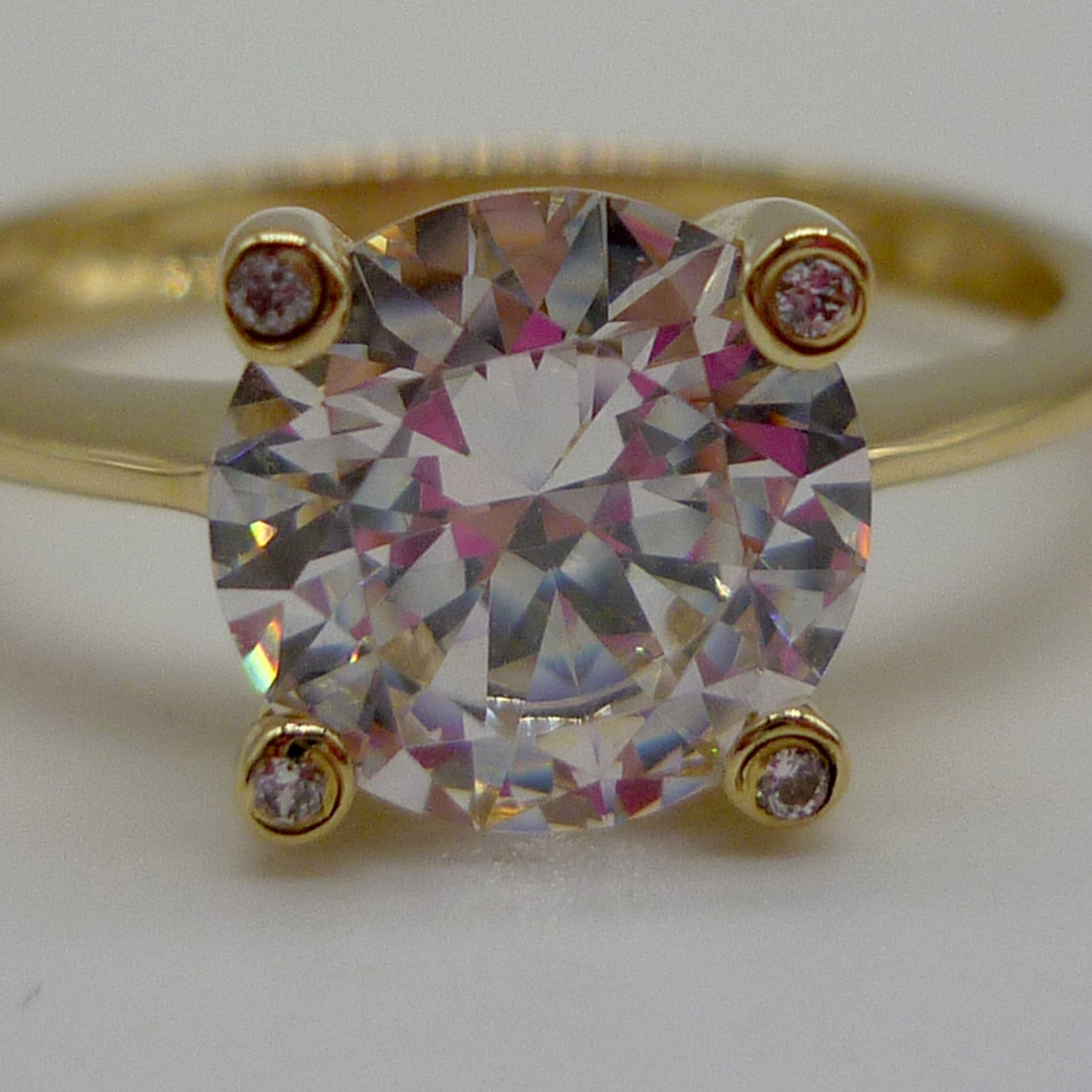 Cubic Zirconia Ring Size 6.5, Simulated Diamond Solitaire