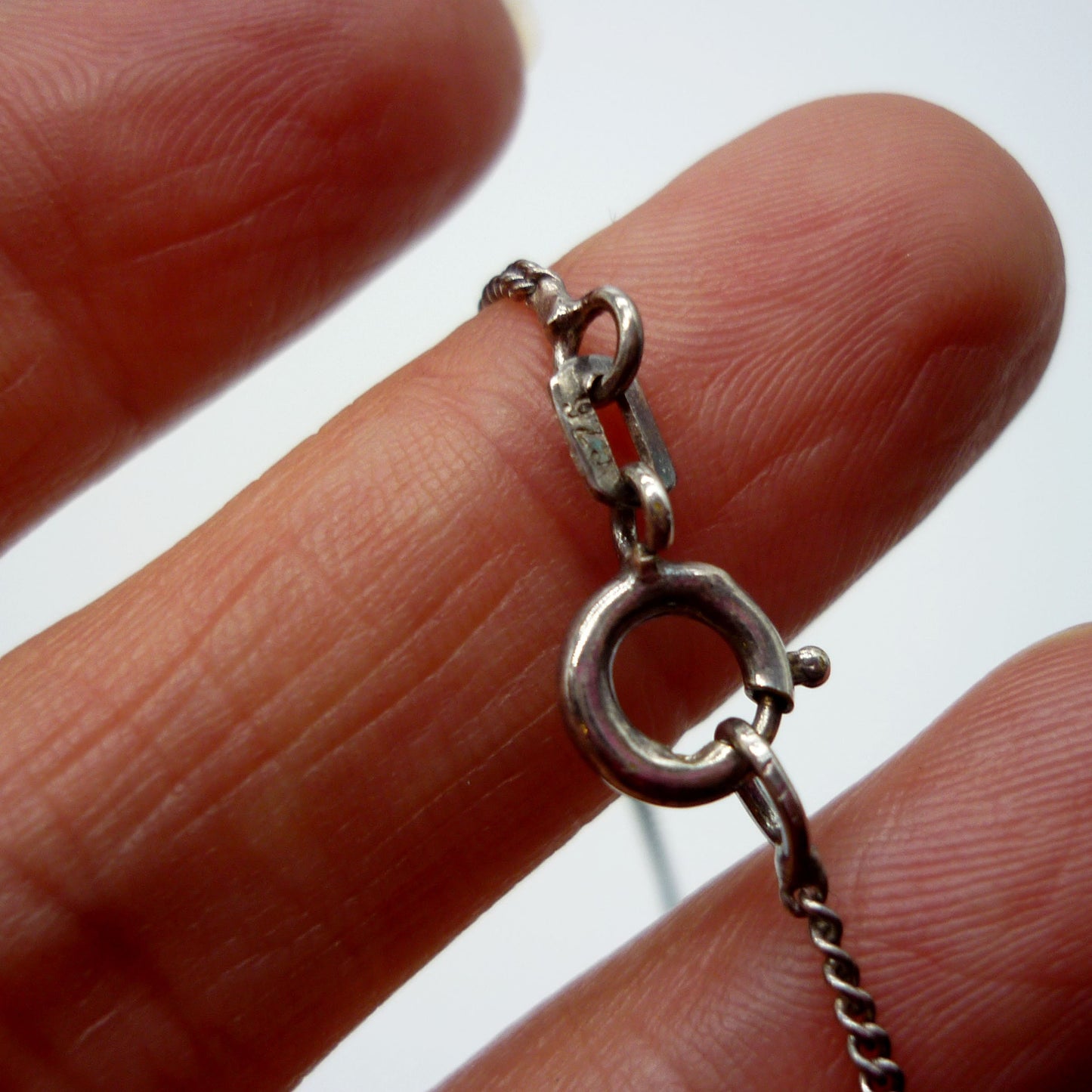 Vintage Sterling Silver Cross Necklace, 925 Pendant on Chain