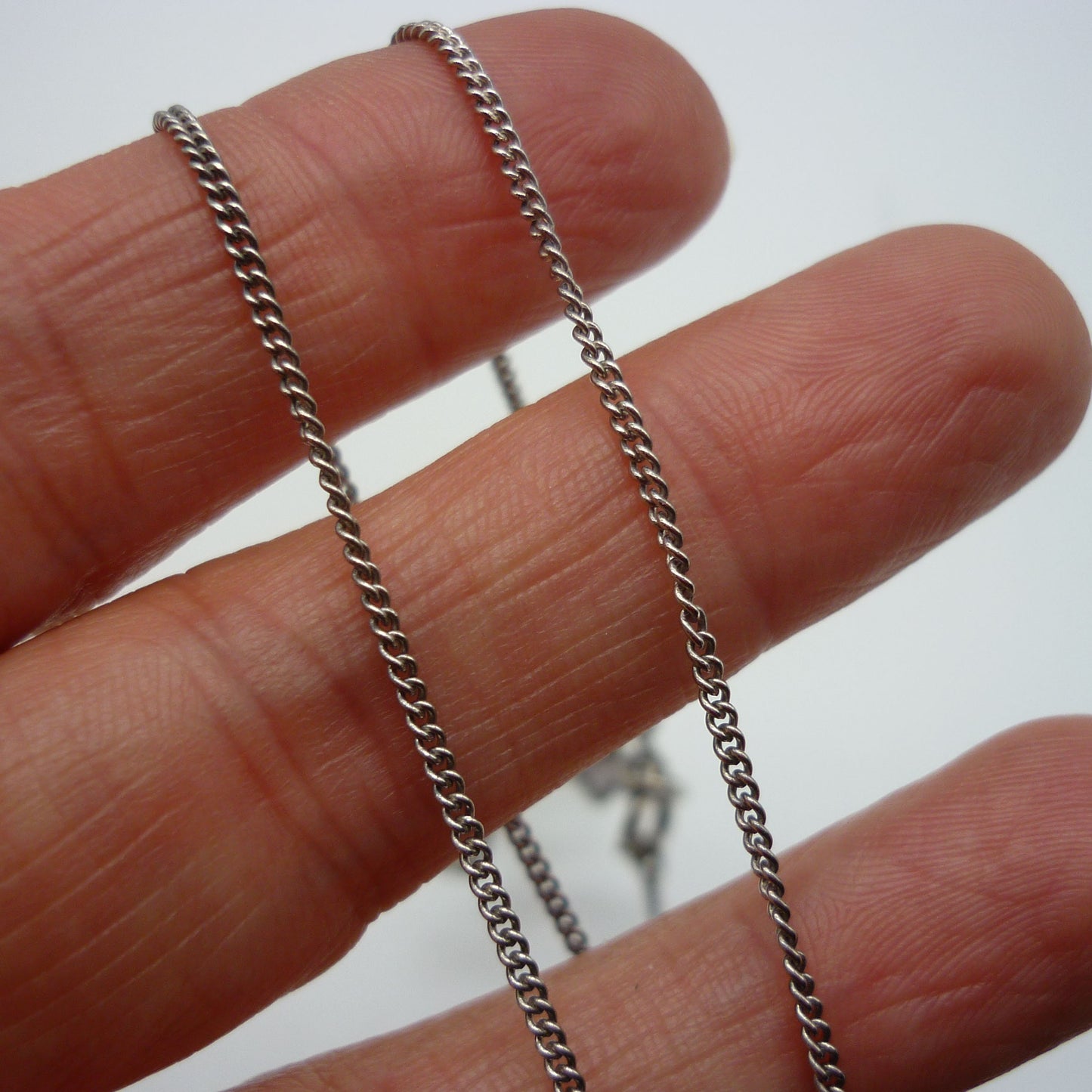 Vintage Sterling Silver Cross Necklace, 925 Pendant on Chain