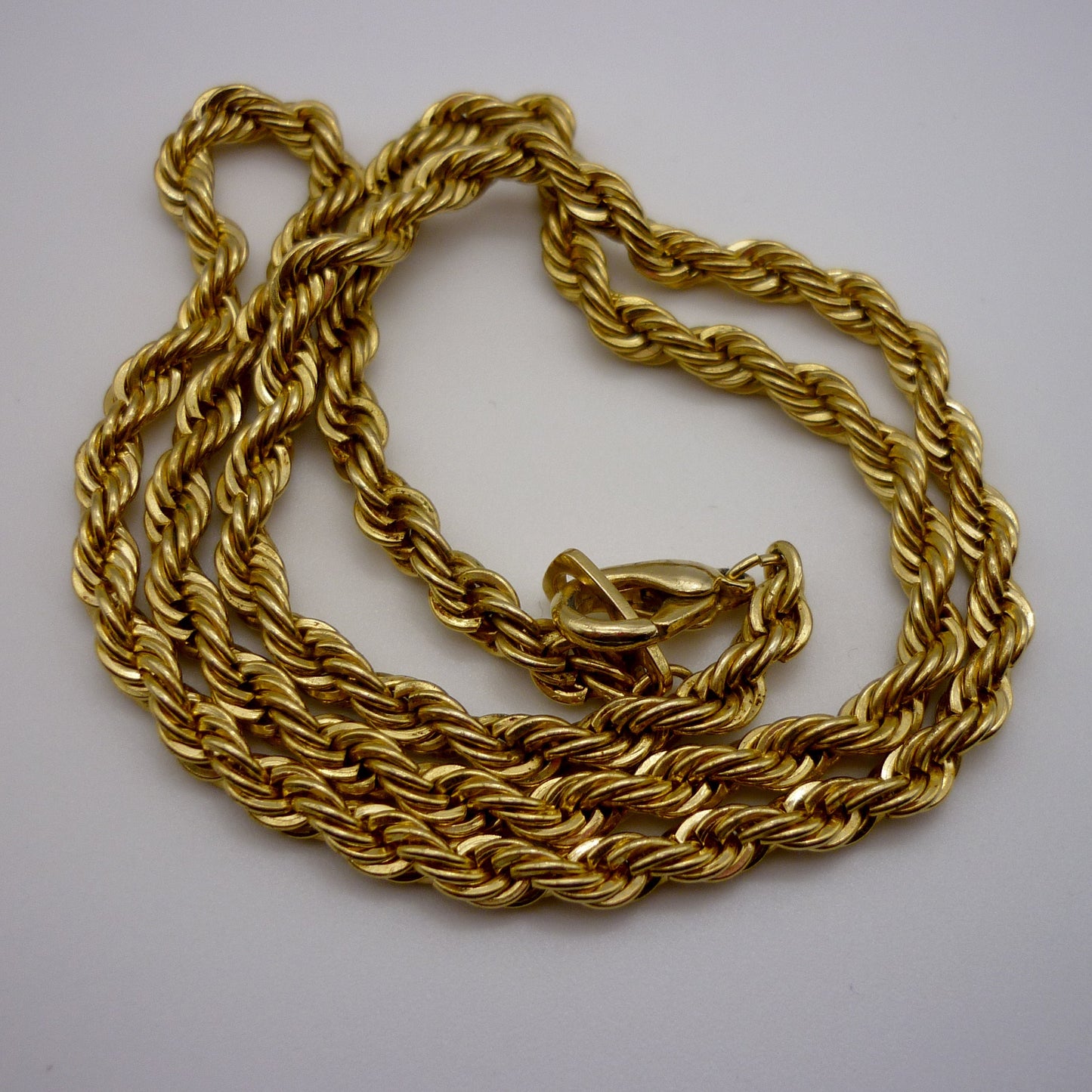 Gold Plated Twist Chain, 18 Inch Gold Necklace