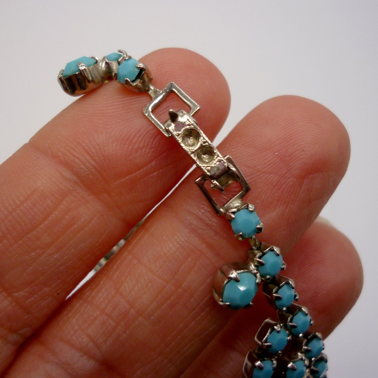 Costume Turquoise & Silver Tone Necklace