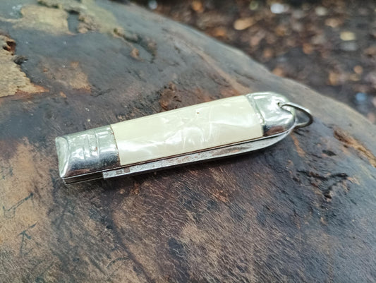 1930s Irish Penknife: Vintage Mother of Pearl Folding Fruit Knife