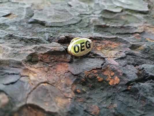 Vintage OEG Pin Badge: Gold Toned Metal, North Sea Shipping