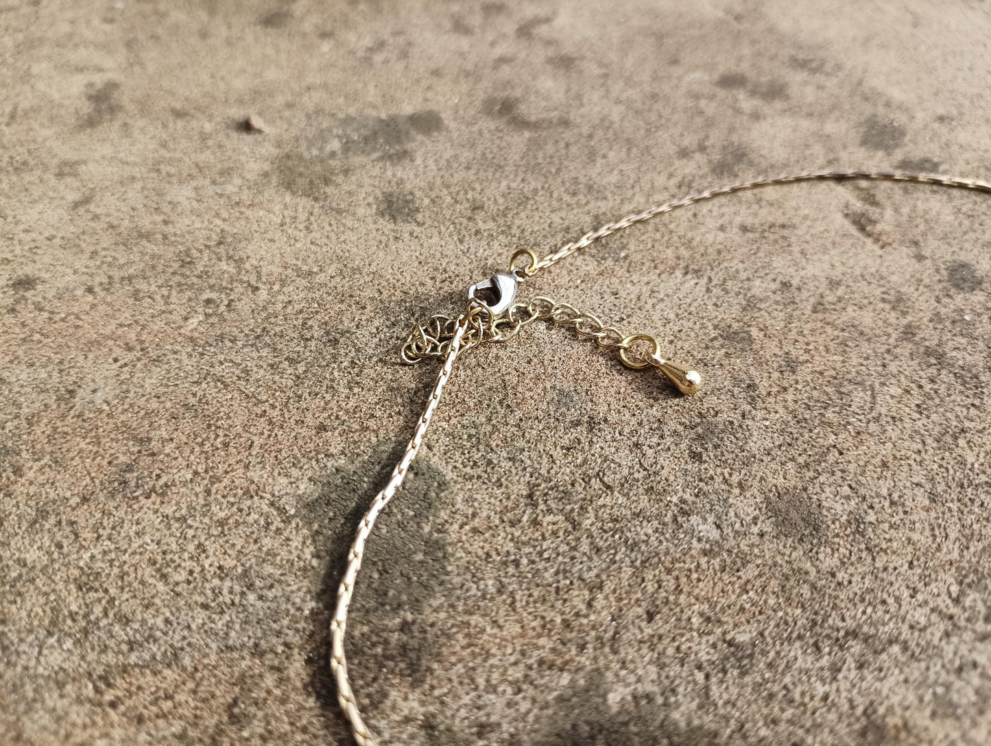 Vintage Multi Tone Cube Necklace: Gold Plated Dainty Chain Choker