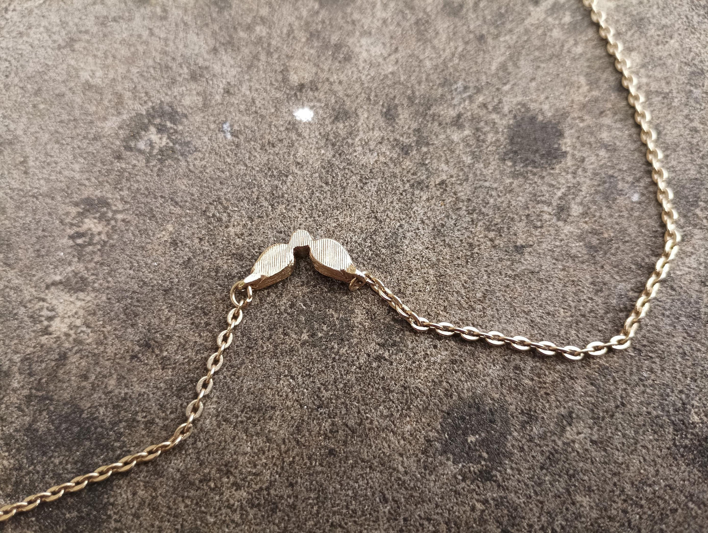 Vintage Avon Gold Plated Necklace: Red & White Stone Pendant